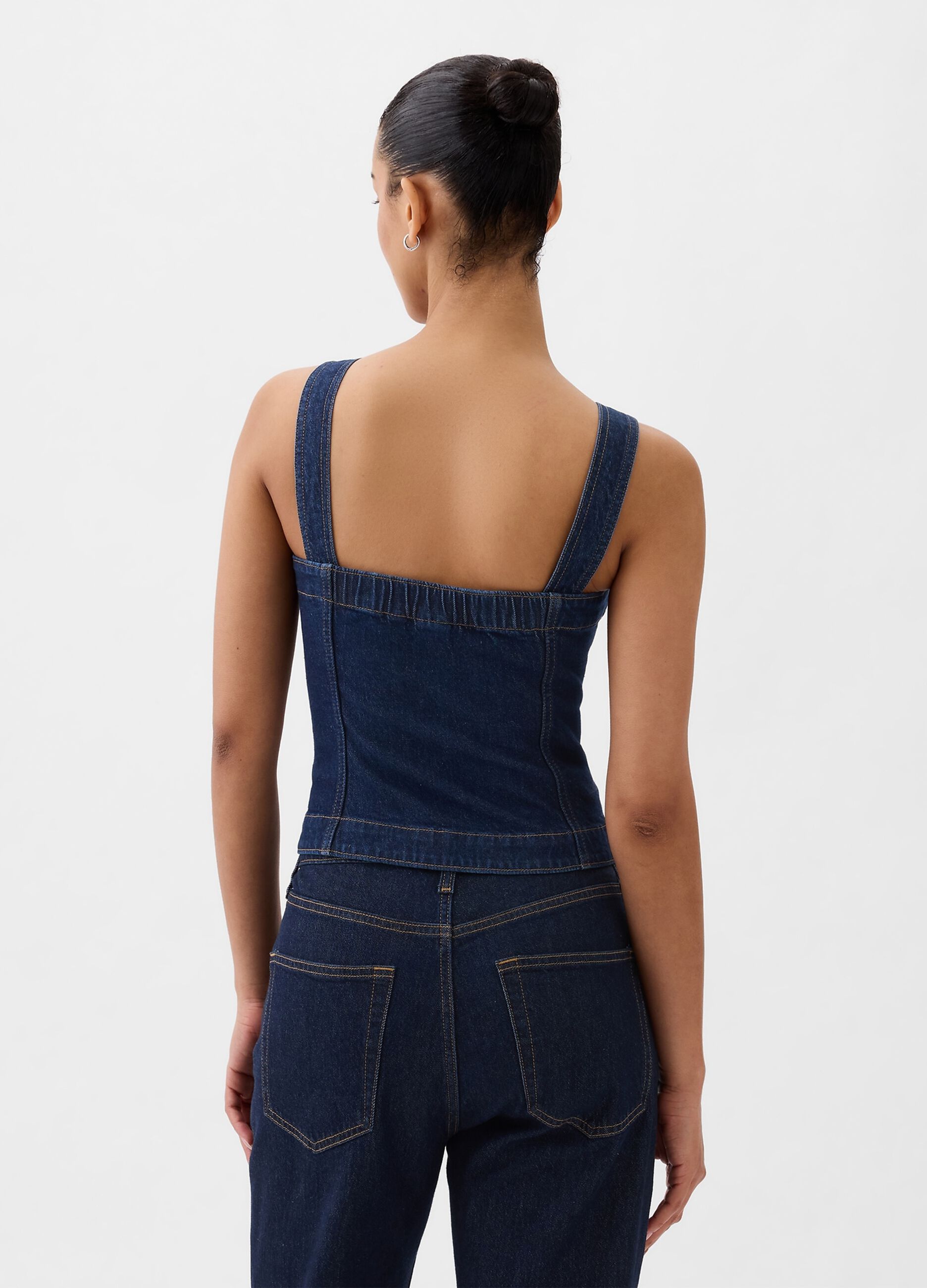 Top in denim con bottoni_2
