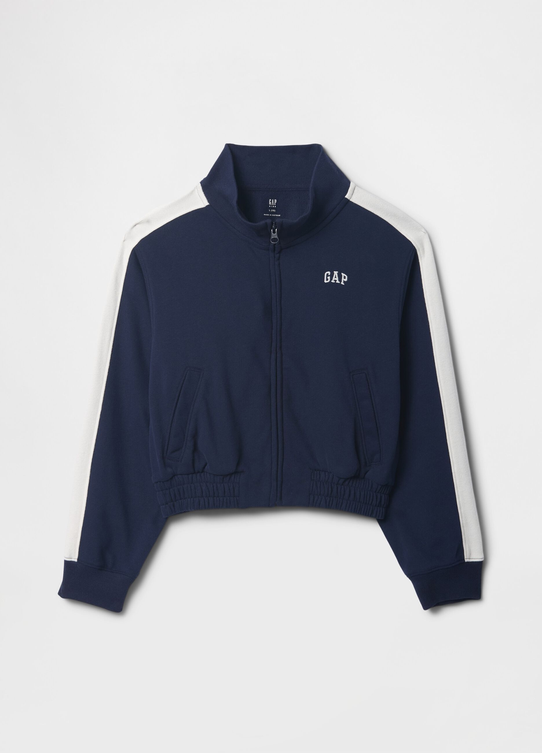 Felpa blu con zip frontale per ragazze GAP Kids_4