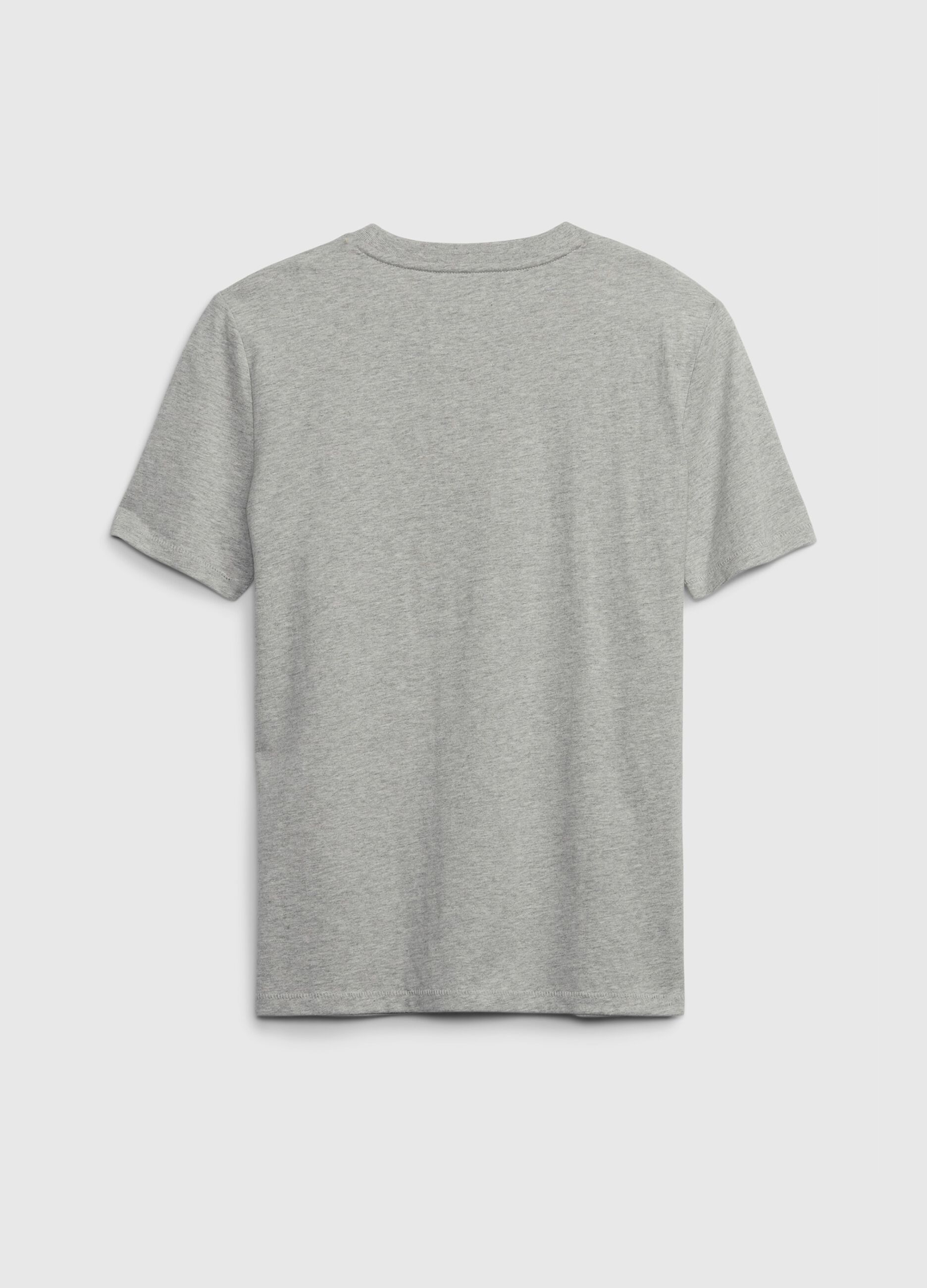 T-shirt girocollo con stampa logo _1