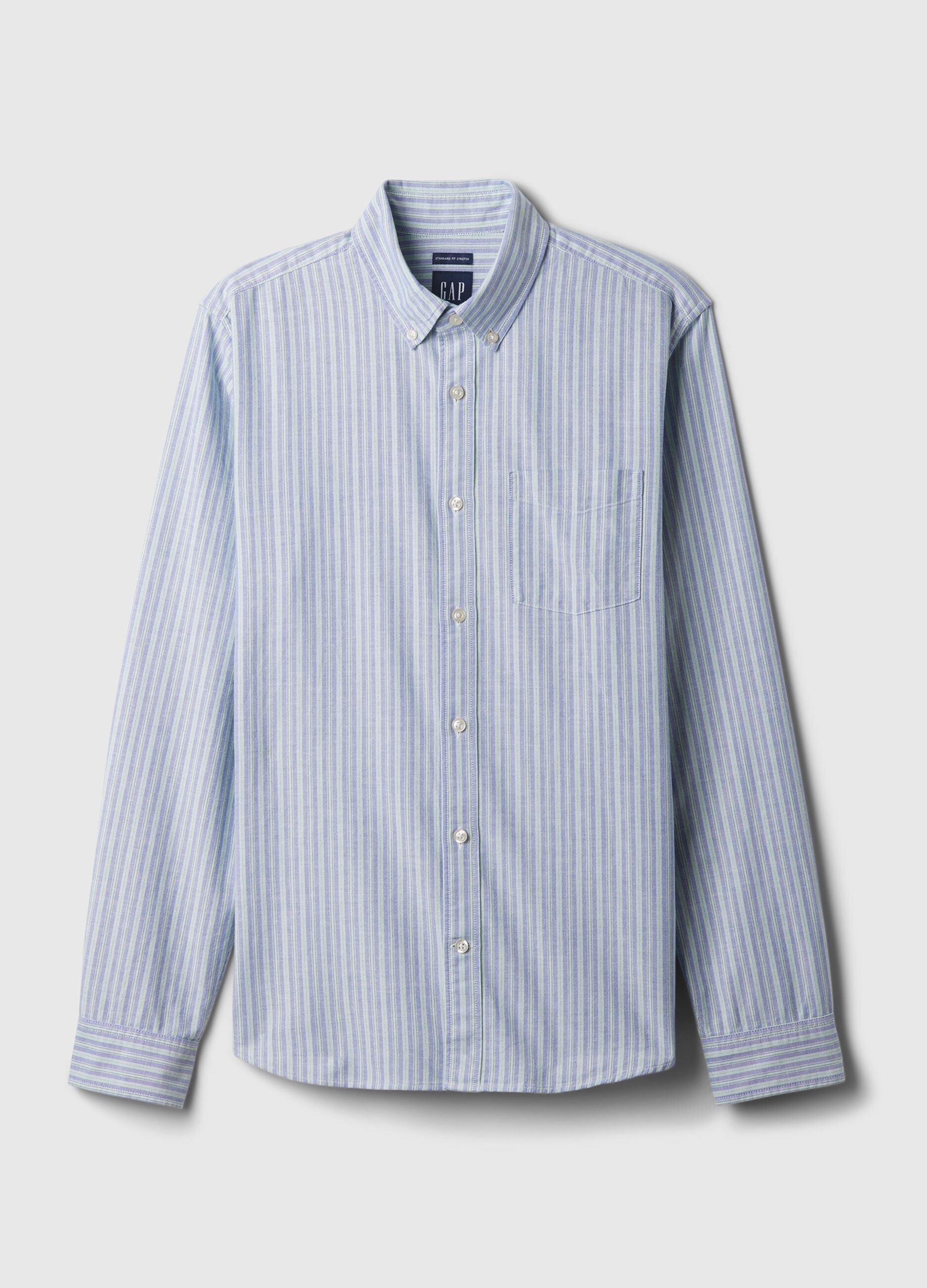 Camicia regular fit in cotone oxford a righe_3