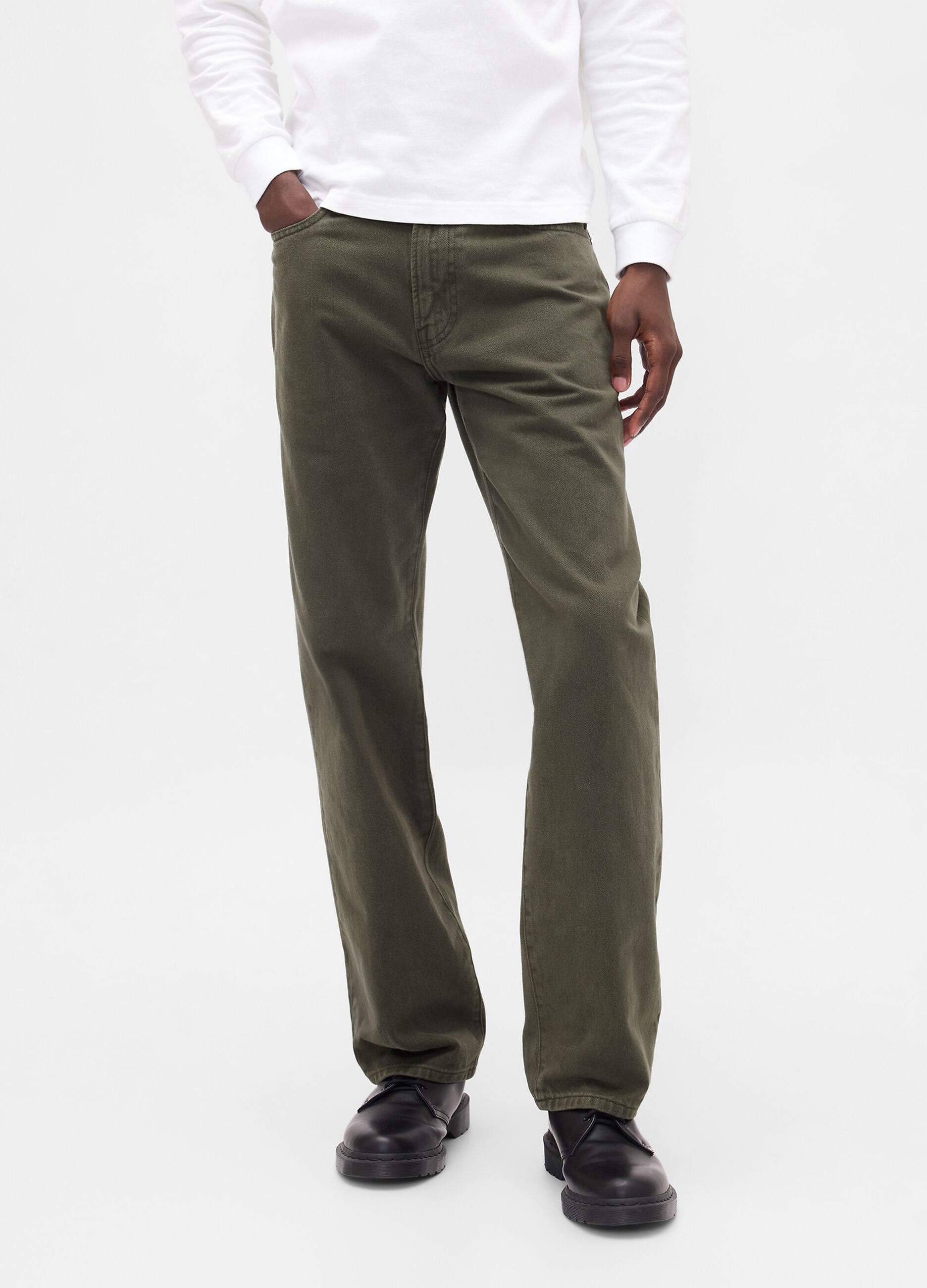 Pantaloni verde in cotone_1