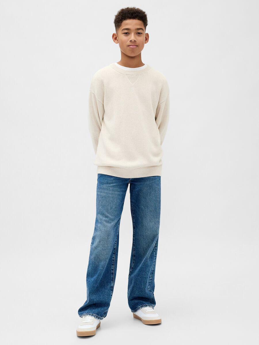 Maglione beige in cotone Bambino_2