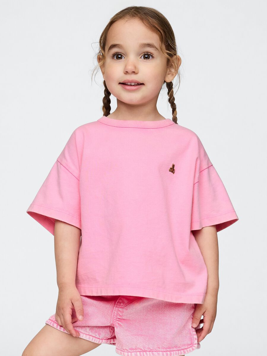 Maglietta oversize rosa per bambina Baby Boy_1