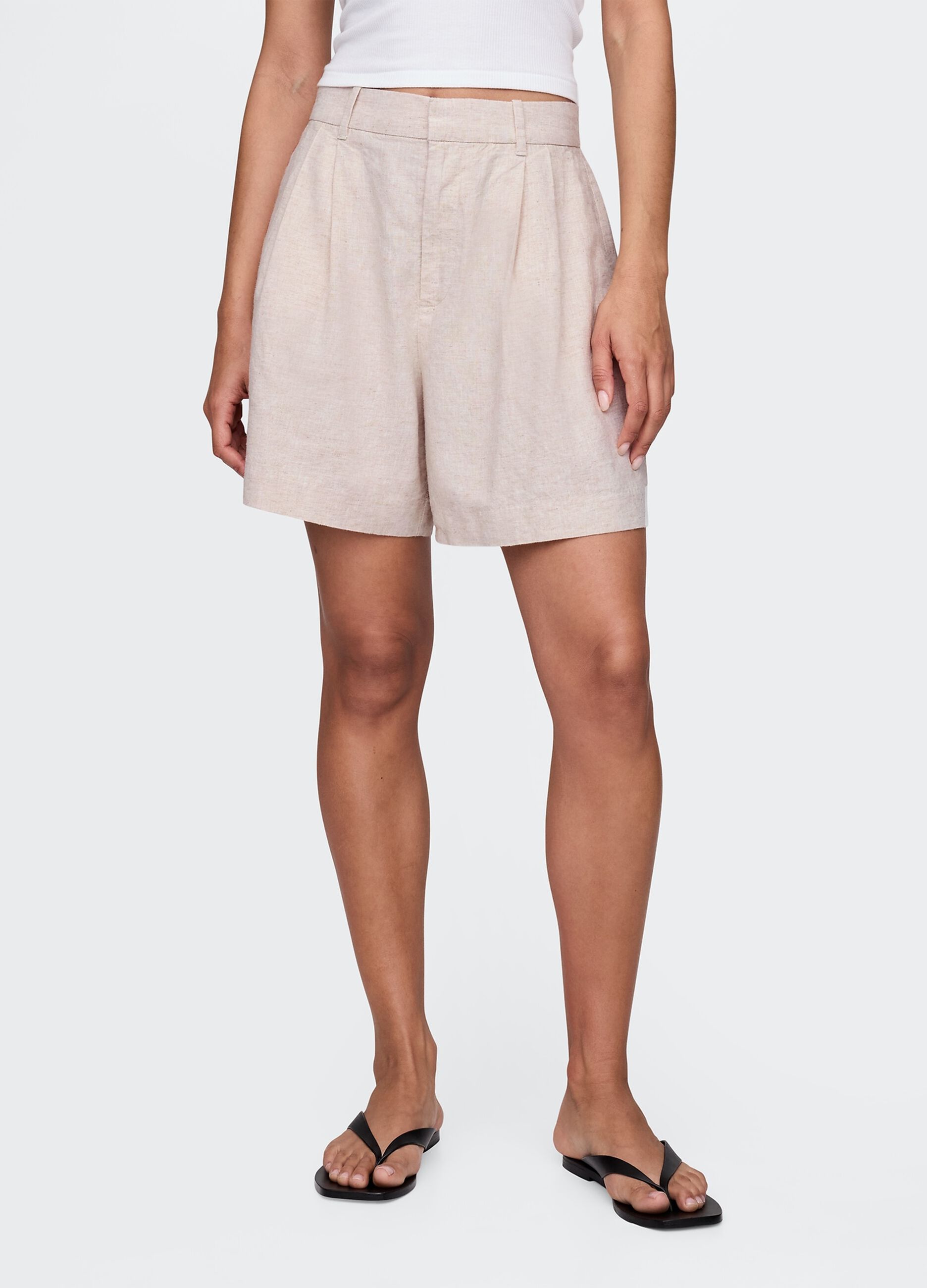 Shorts beige Gap in lino e viscosa_1