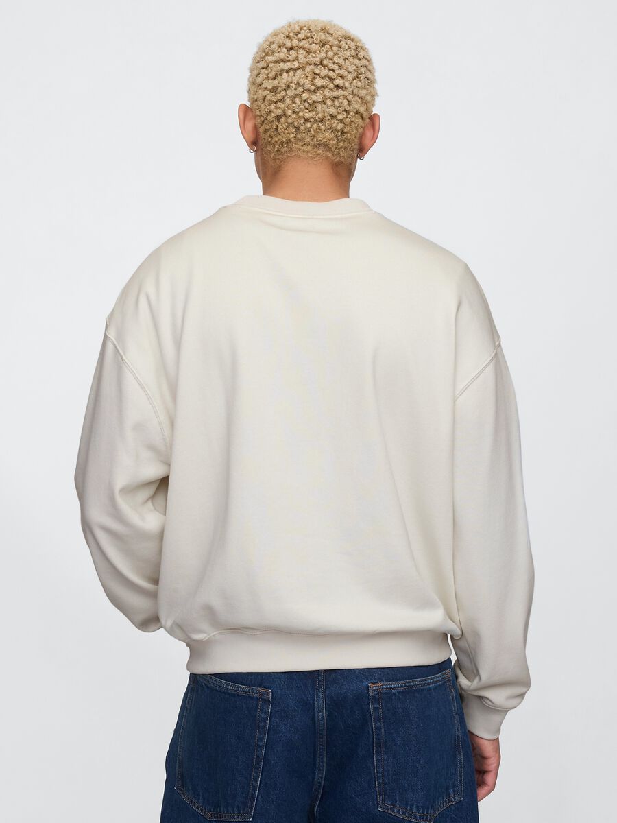 Felpa girocollo con logo Gap New York Uomo_2