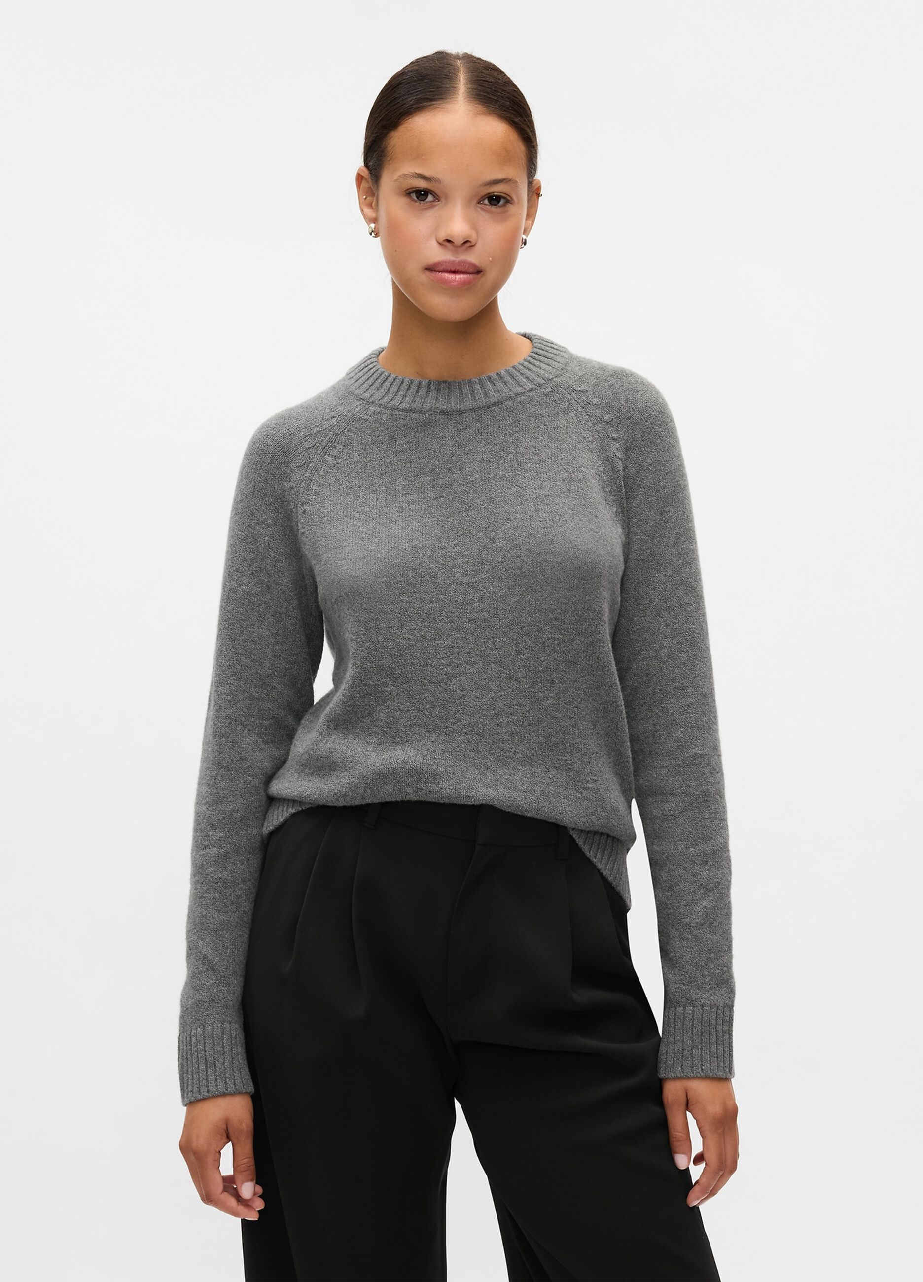 Pullover girocollo con maniche raglan