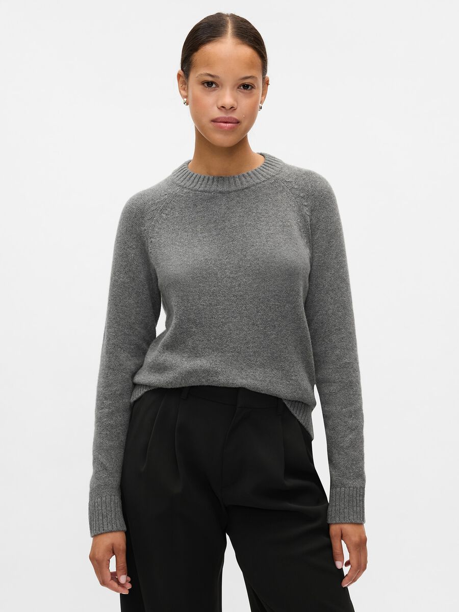 Pullover with round neck and raglan sleeves Woman_0