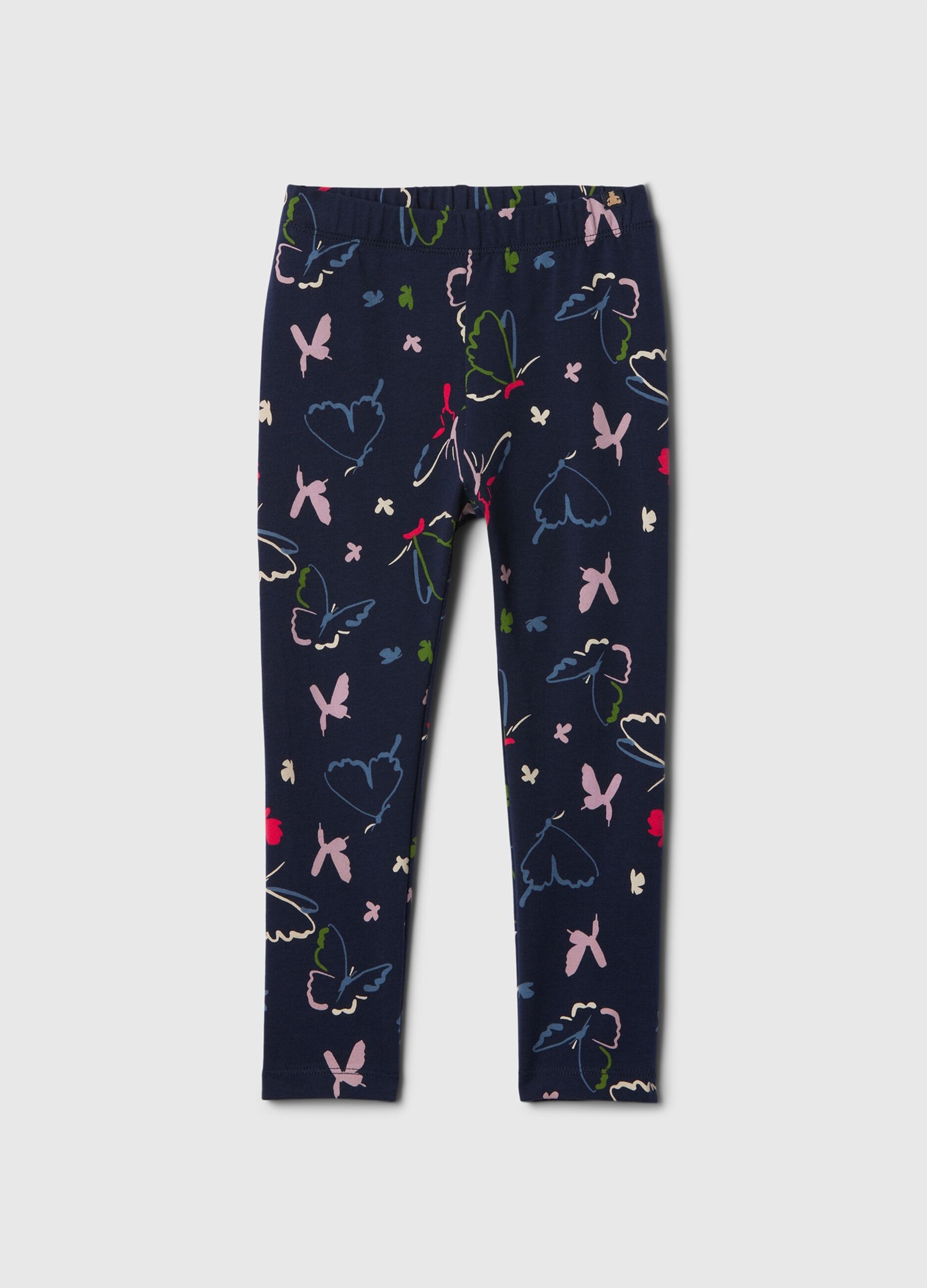 Leggings in cotone stretch con stampa