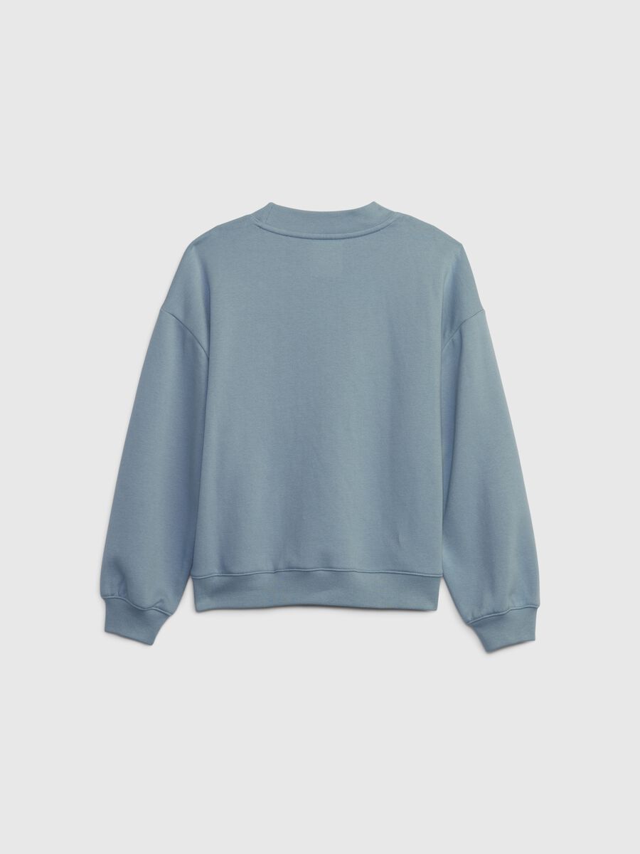 Sweatshirt with round neck and logo print Girl_1