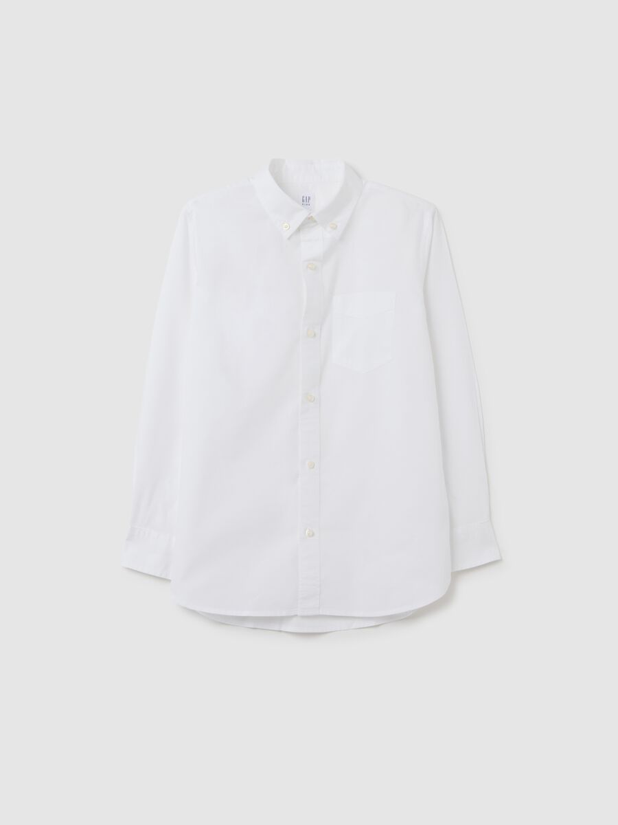 Camicia in cotone bio con tasca Bambino_3