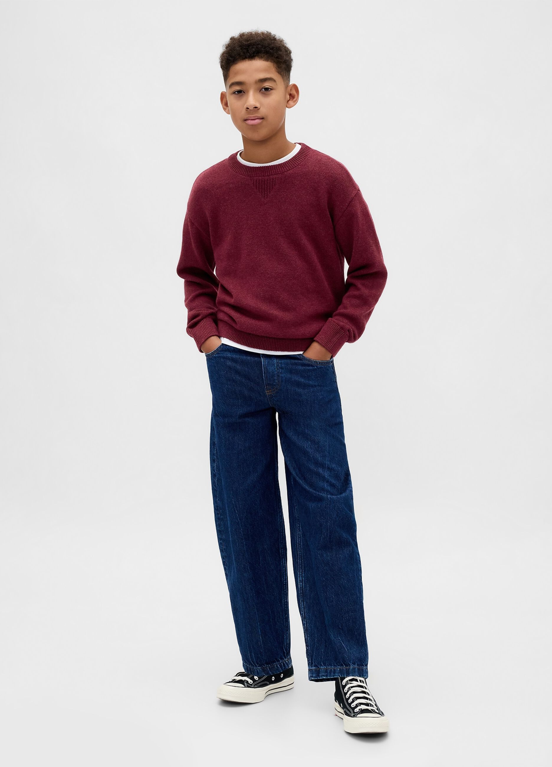 Maglione rosso in cotone