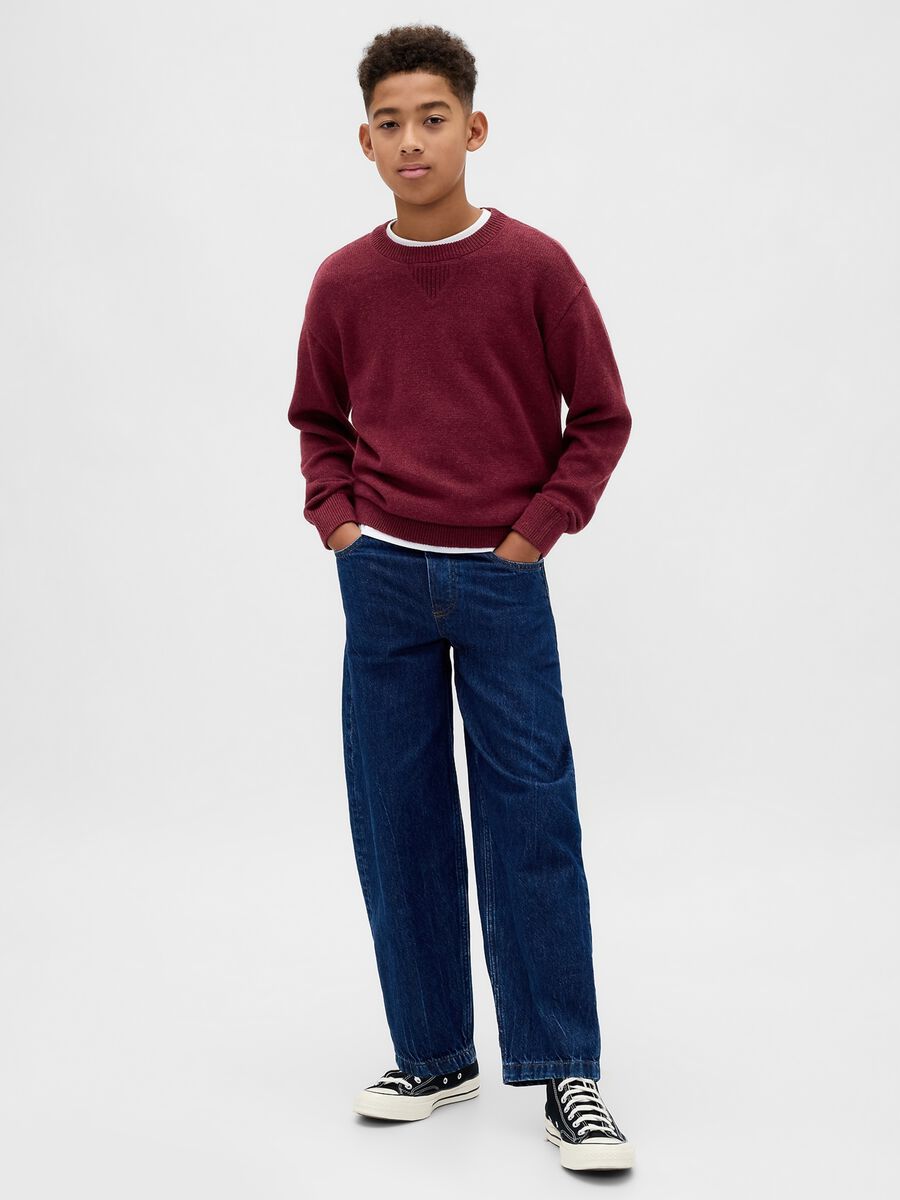 Maglione rosso in cotone Bambino_0
