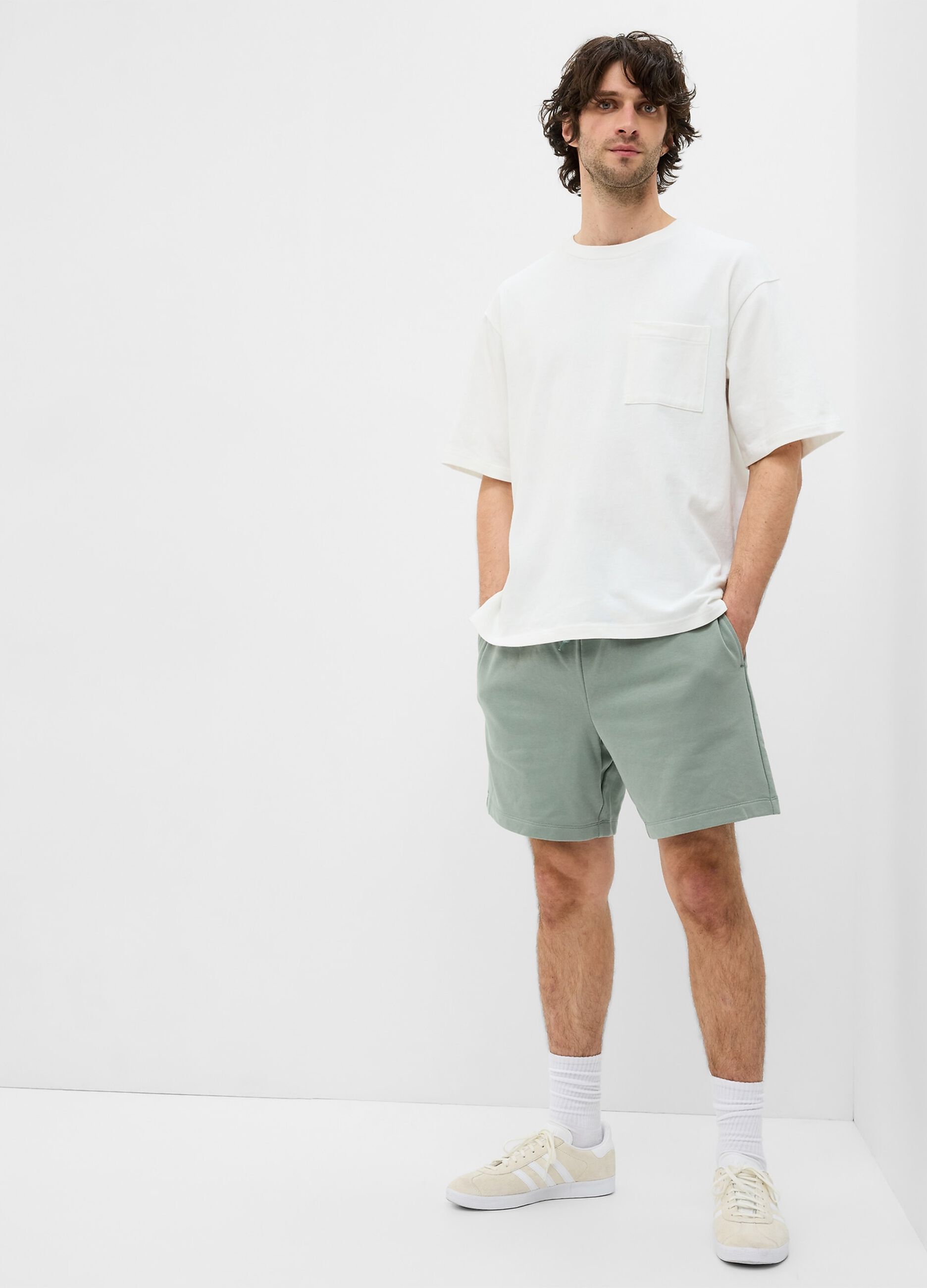 Bermuda jogger in French Terry con coulisse
