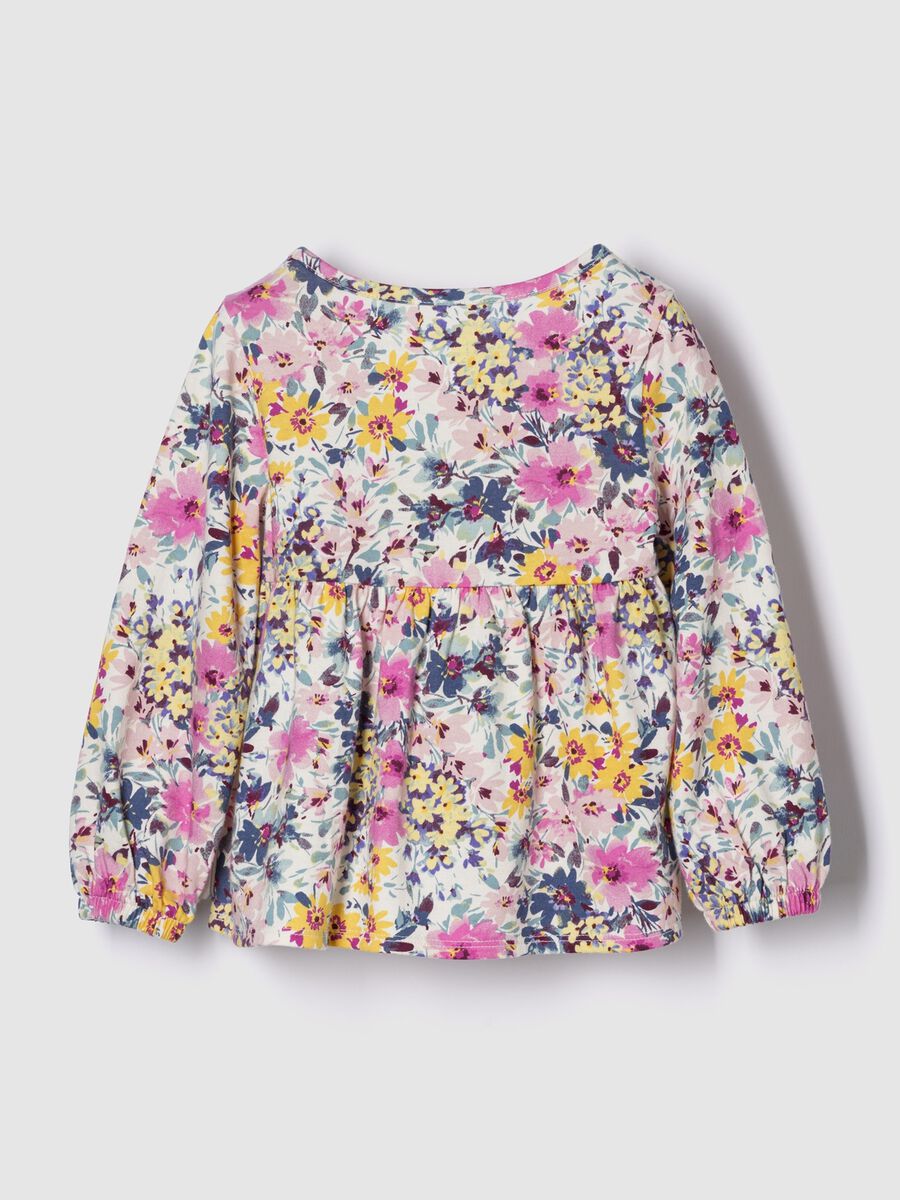 Maglia a maniche lunghe multicolor in cotone Bimba_1