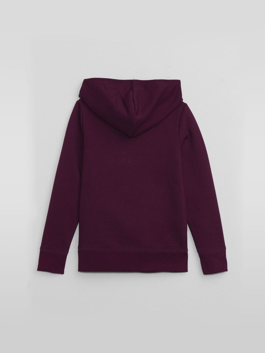 Sweatshirt with hood and logo print Girl_1