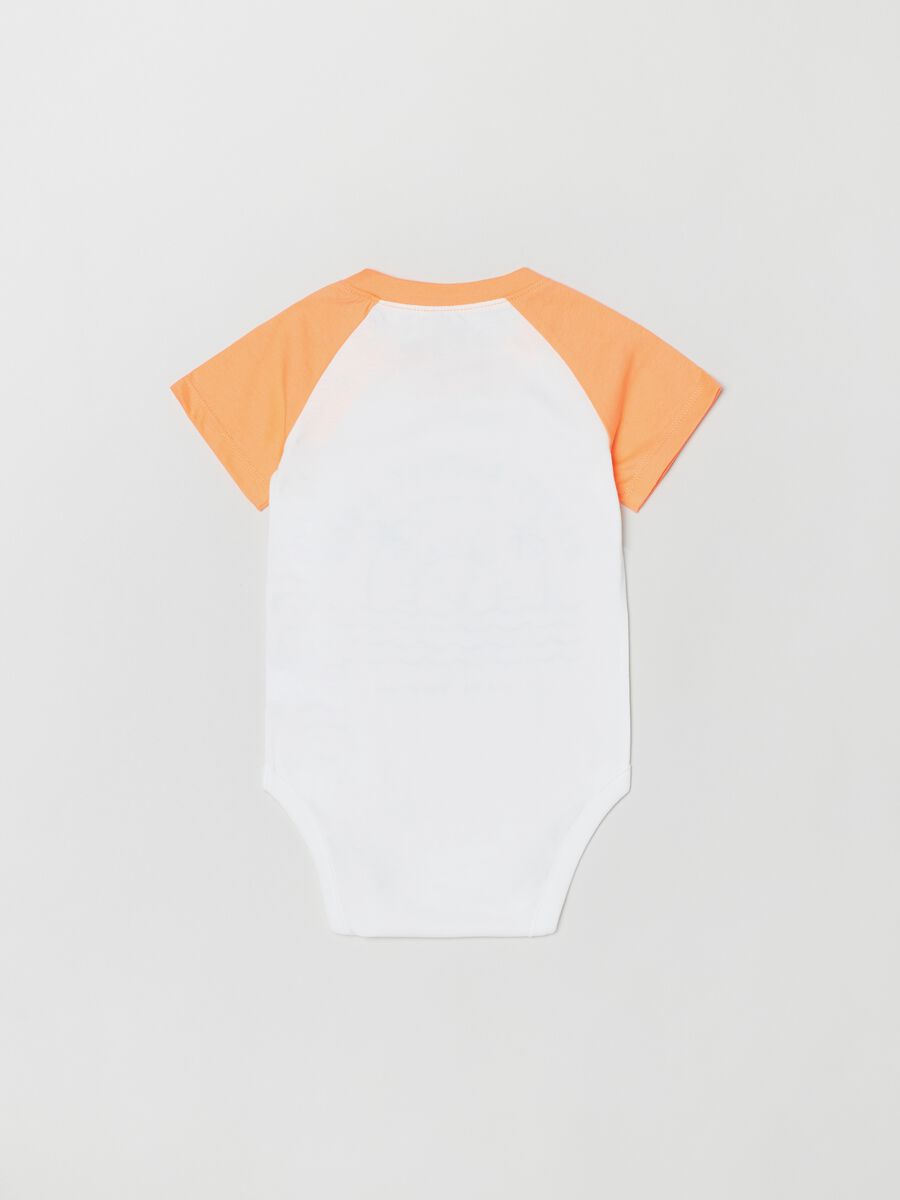 Bodysuit in organic cotton with sun print Newborn_1