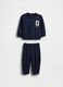 Set blu per neonato in misto cotone_0