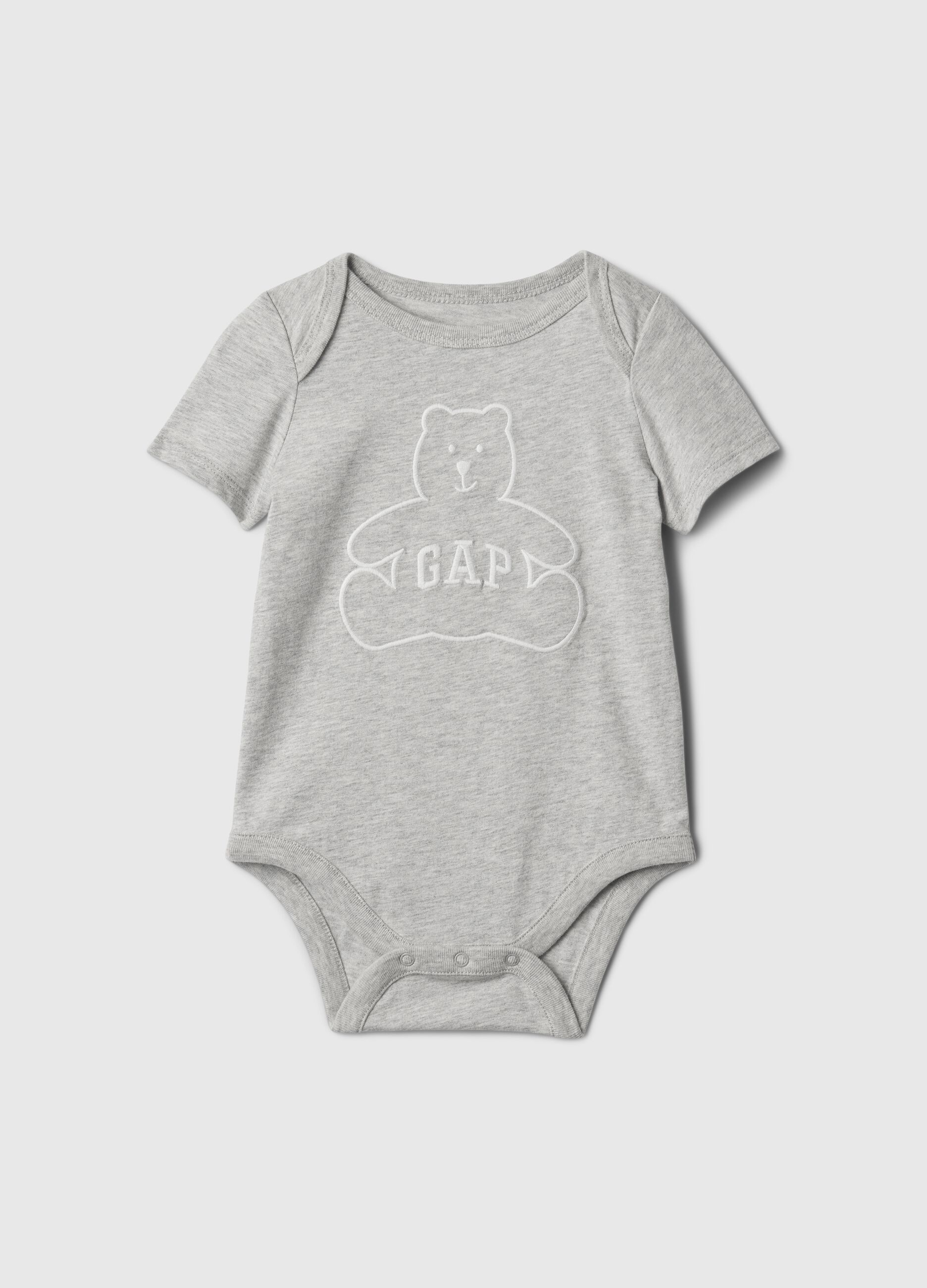 Body con ricamo logo e orso Brennan