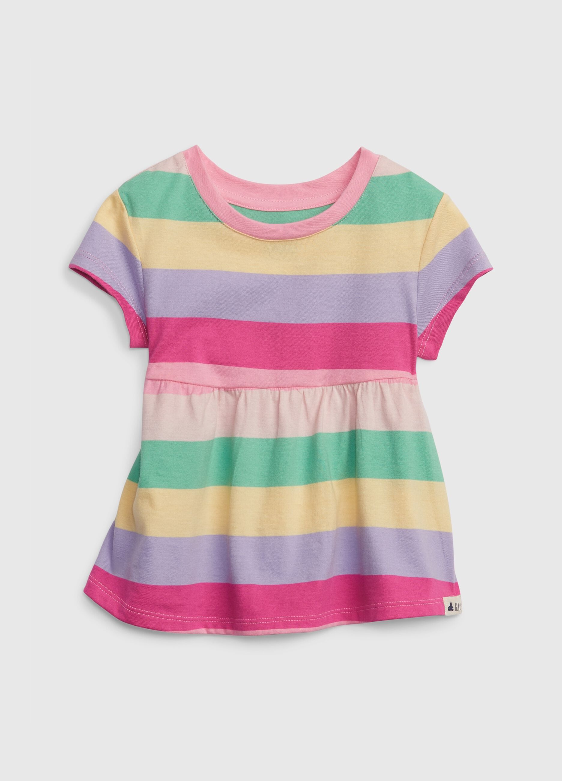 Organic cotton T-shirt with striped pattern
