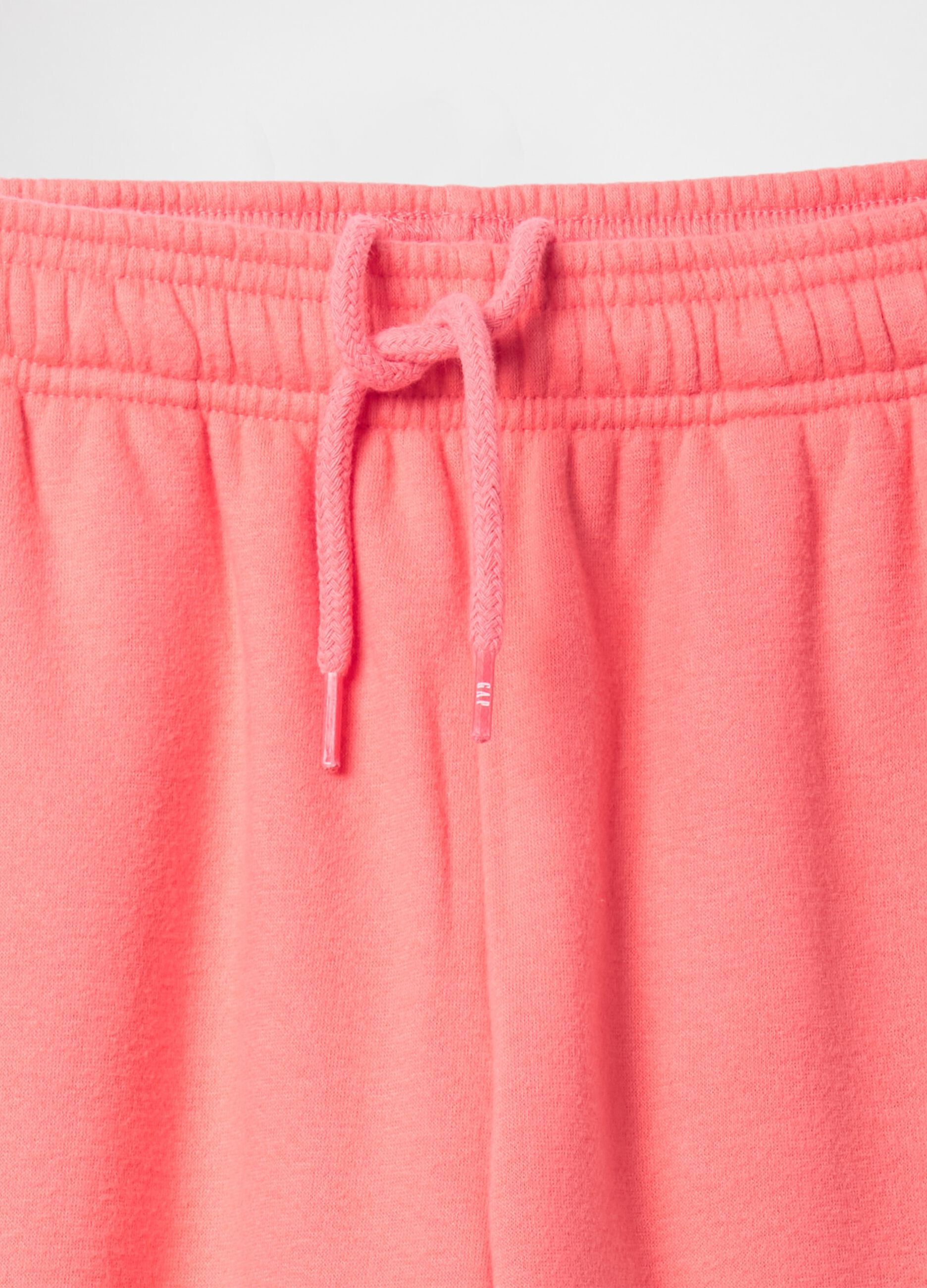 Joggers rosa con profili elasticati e ricamo logo_5