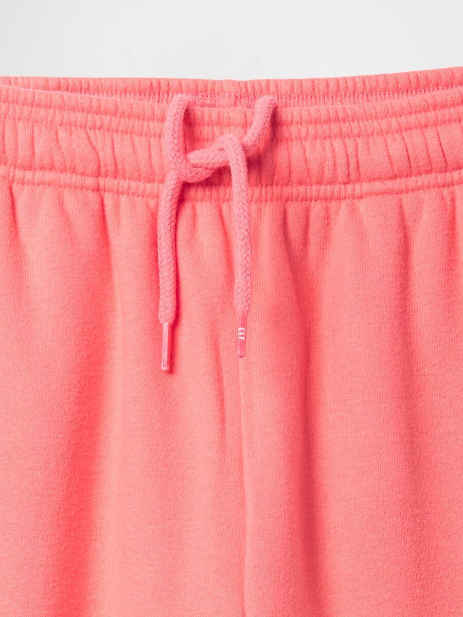 Pantaloni jogger rosa in misto cotone Bambina_5