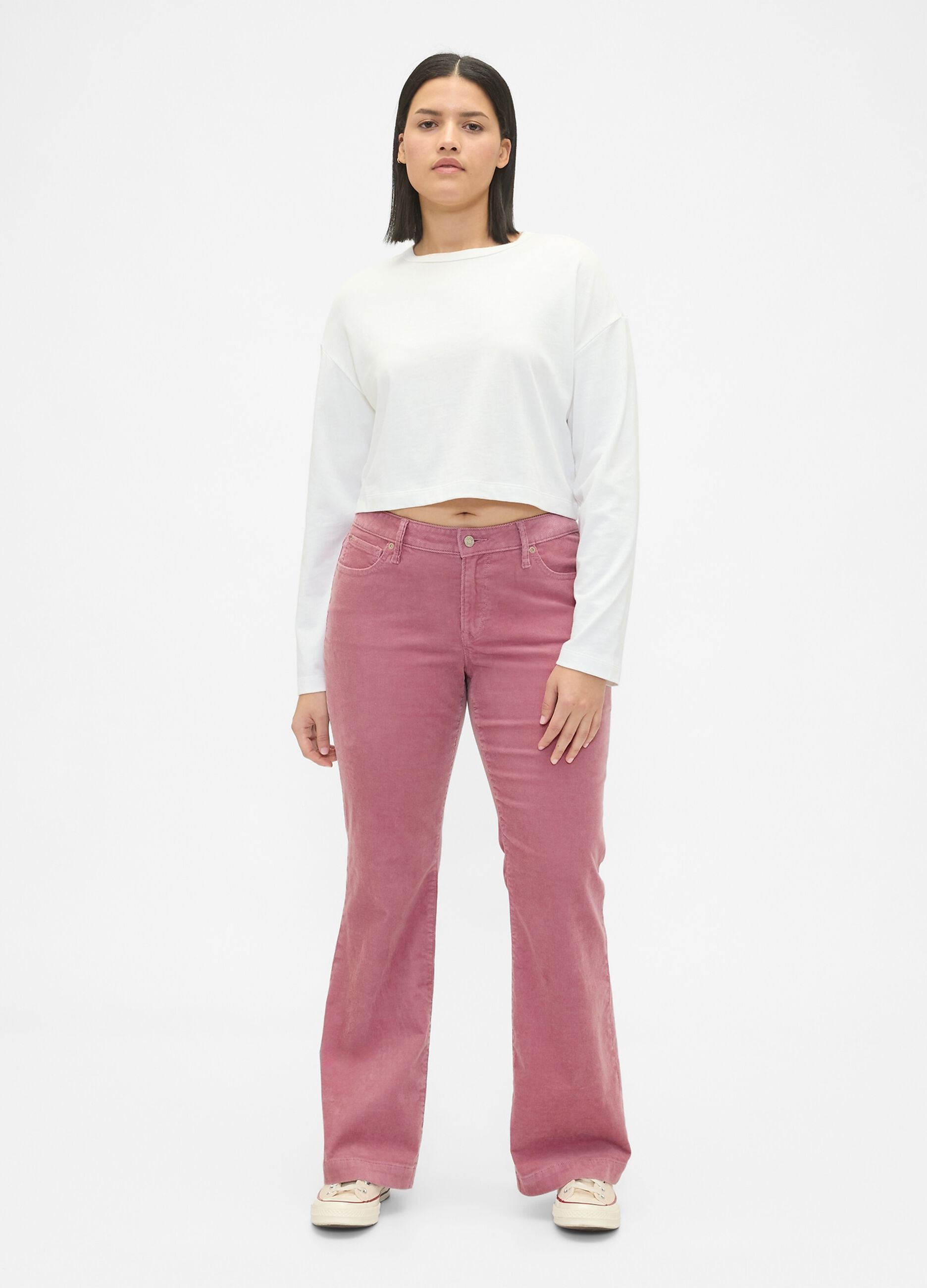 Pantaloni rosa elasticizzati regular