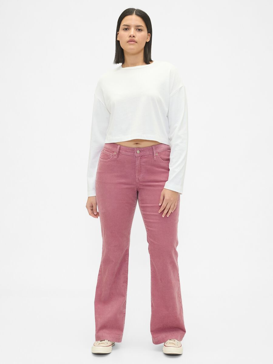 Pantaloni rosa elasticizzati regular Donna_0