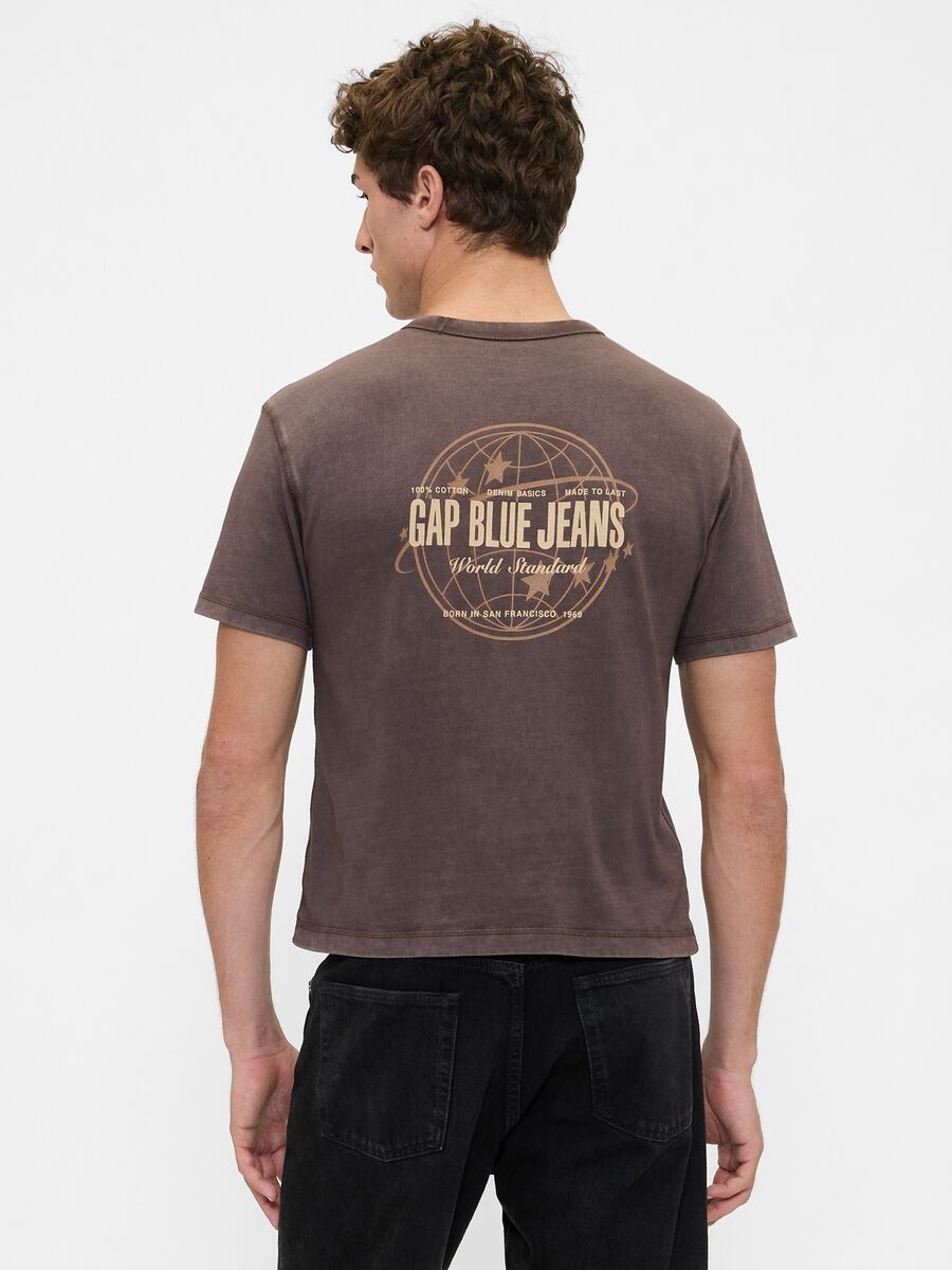 T-shirt marrone in cotone Man_2