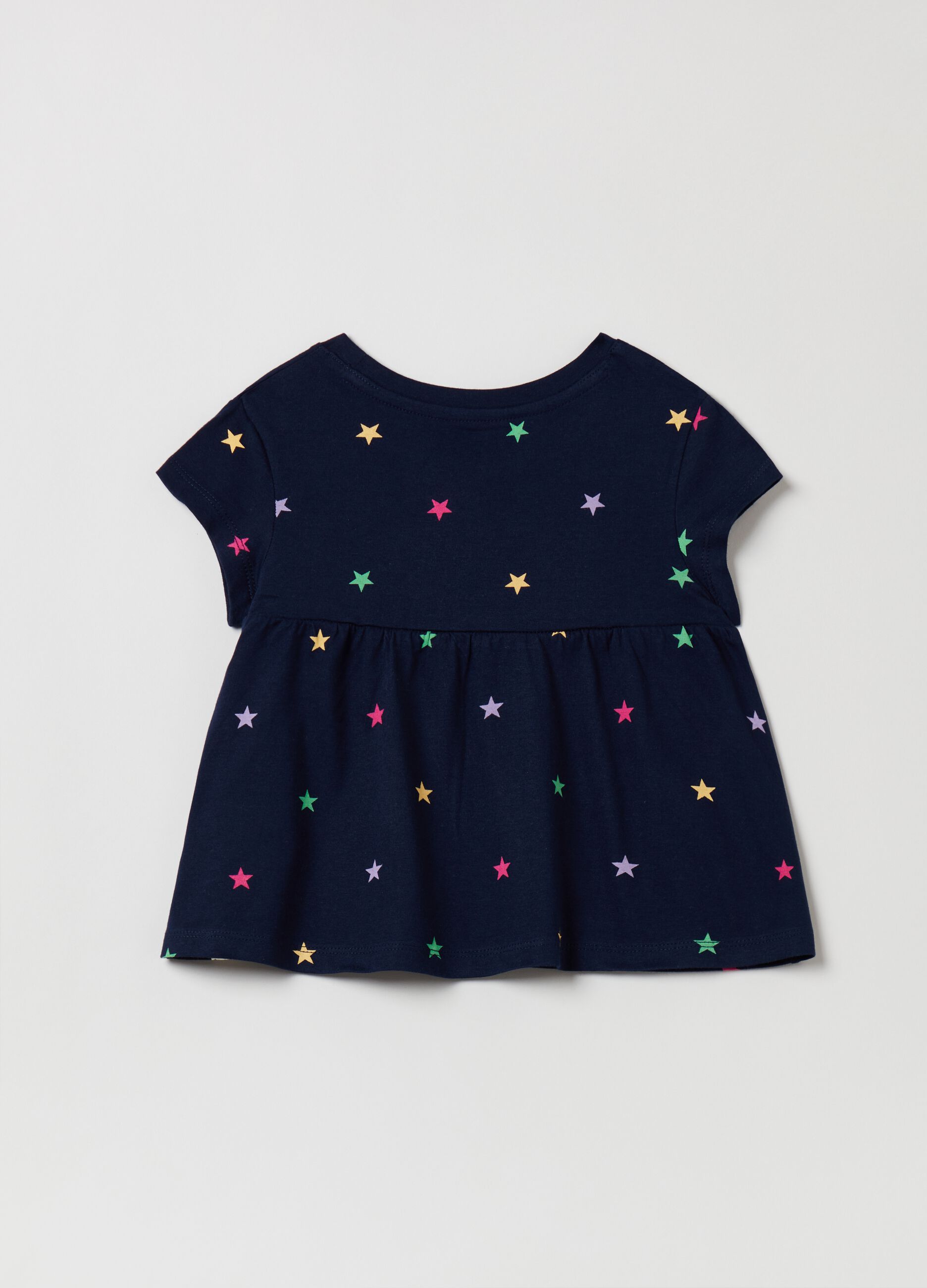 Cotton T-shirt with star print_1