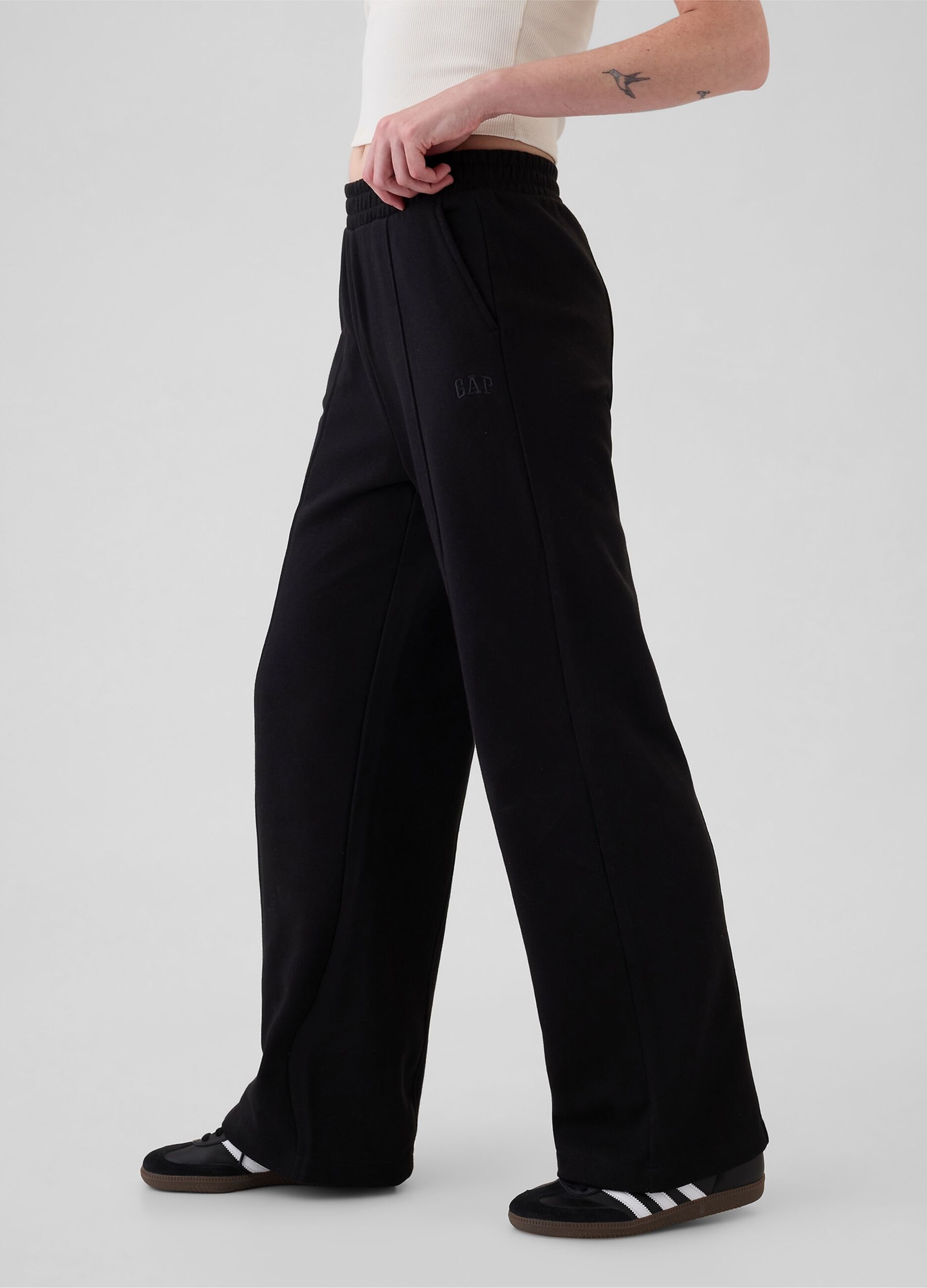 Pantalone joggers straight fit con cuciture in rilievo_4
