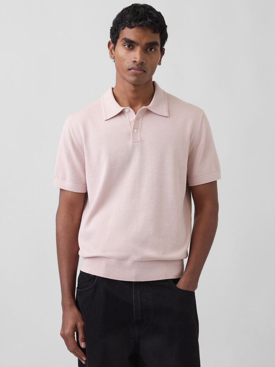 Polo a maniche corte in puro cotone Uomo_0