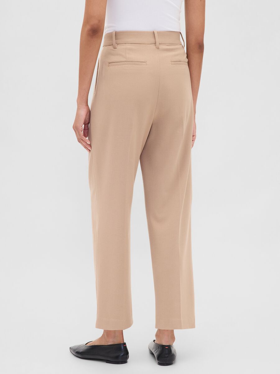 Beige Stretch Trousers Woman_2