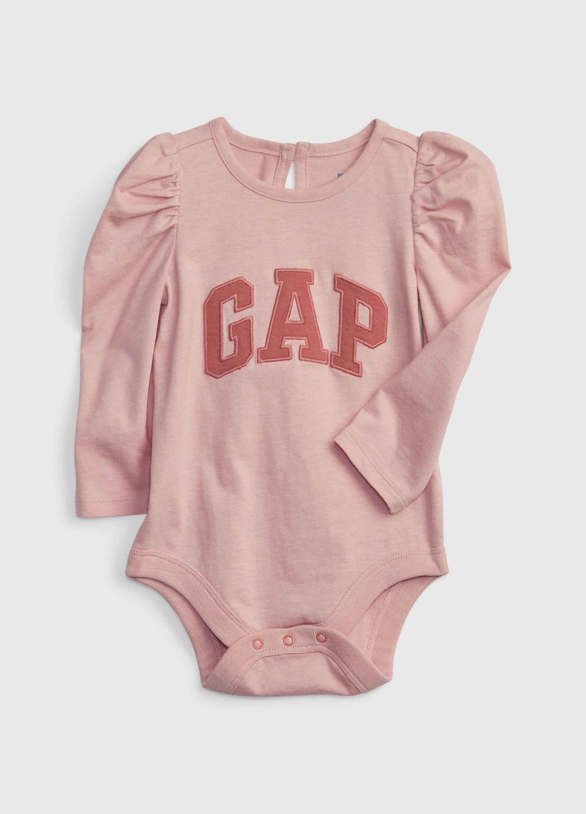 Cotton bodysuit with logo patch