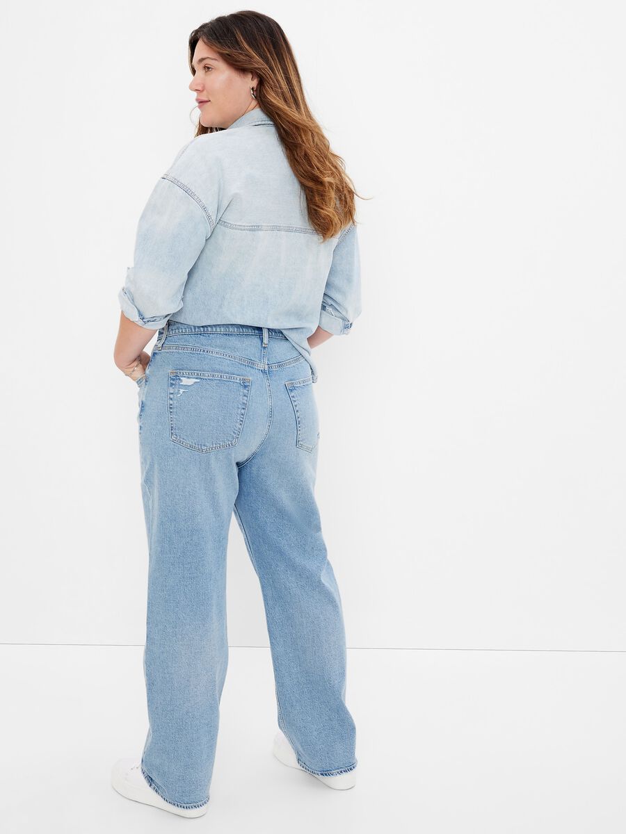 Jeans loose fit con strappi Donna_4