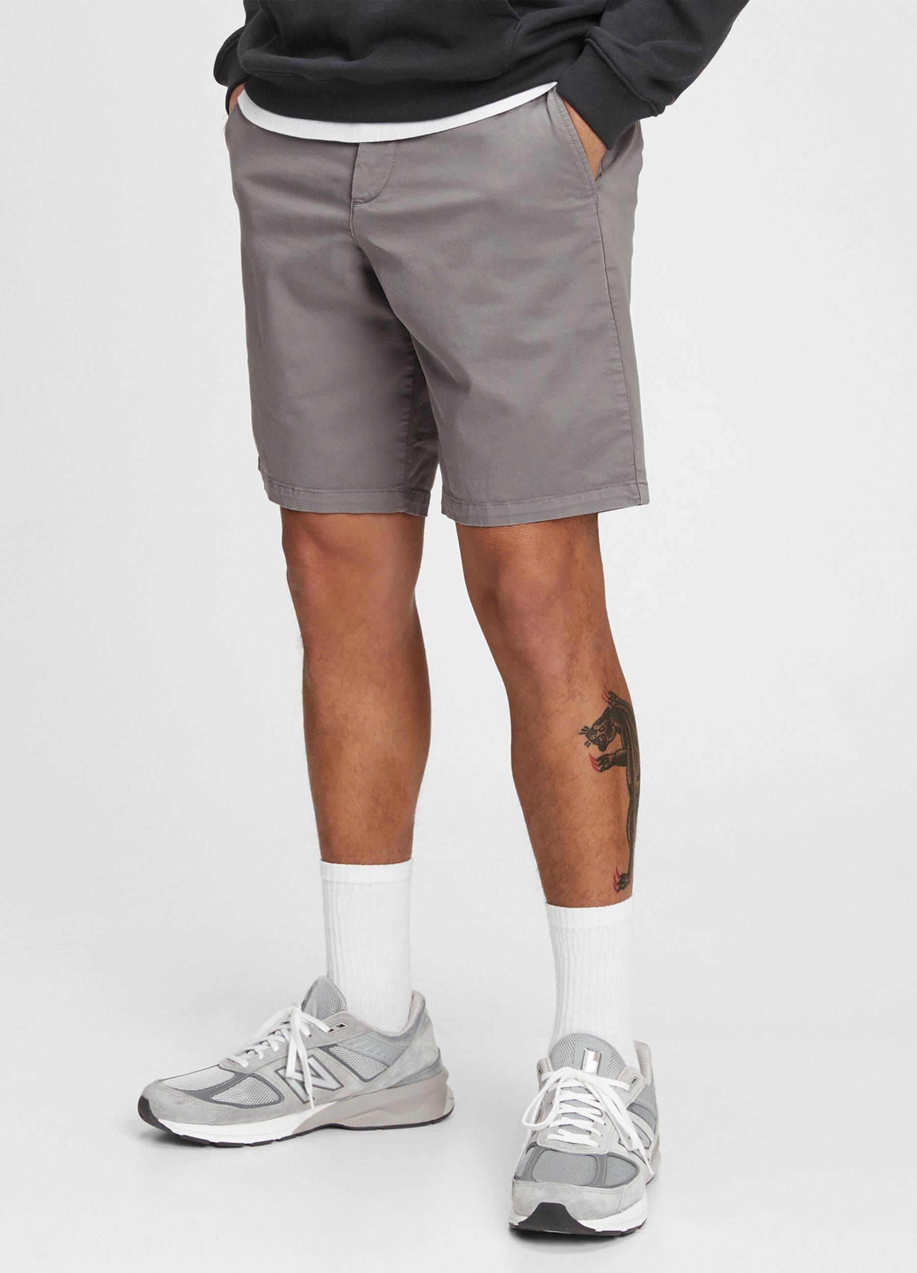 Stretch cotton Bermuda shorts