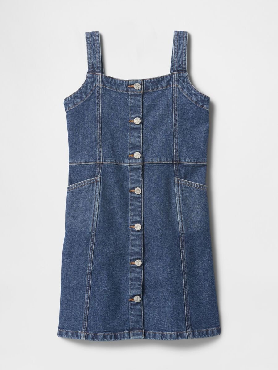 Abito denim con bottoni Bambina_3