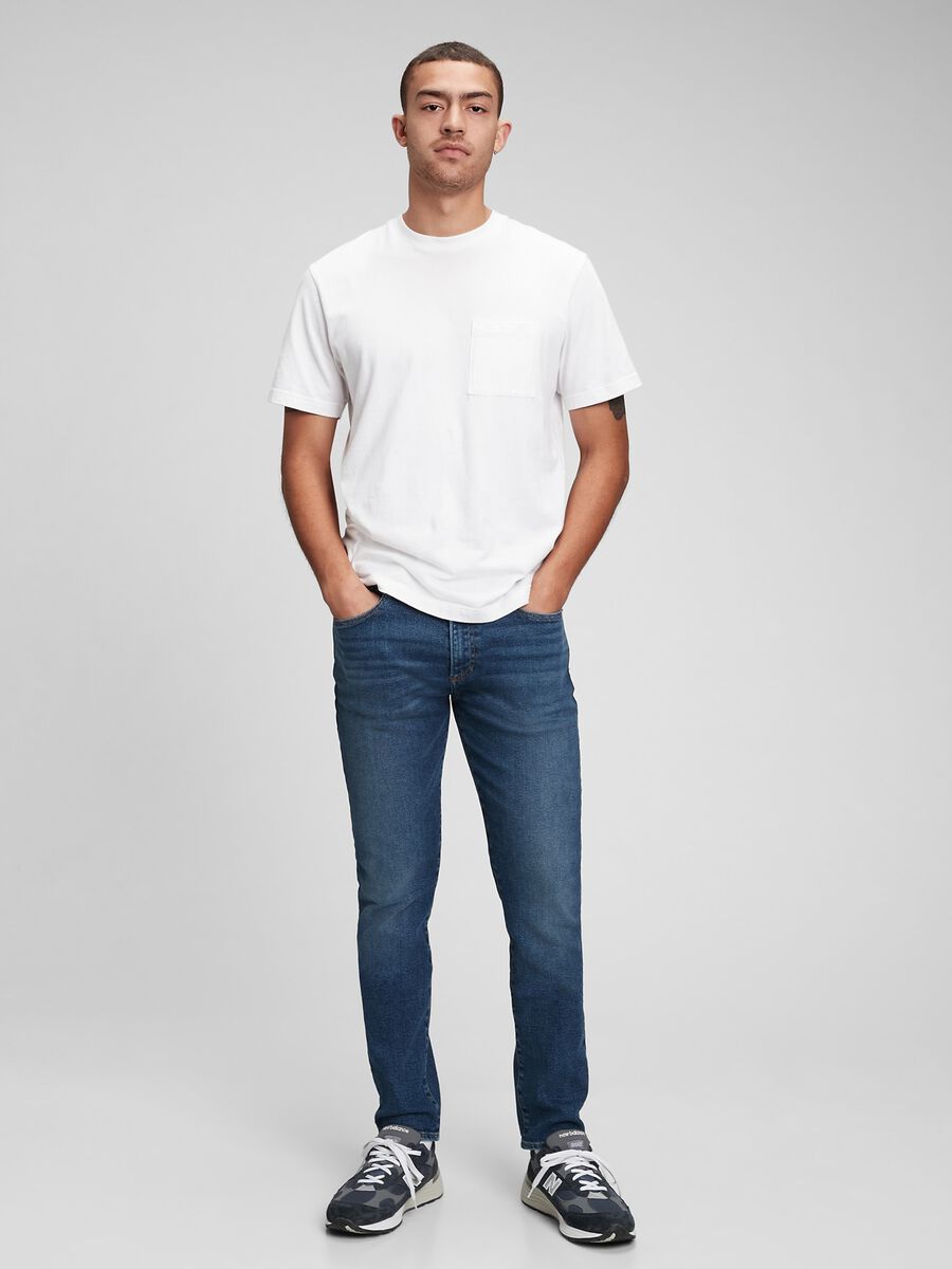 Jeans skinny fit con scoloriture Uomo_0