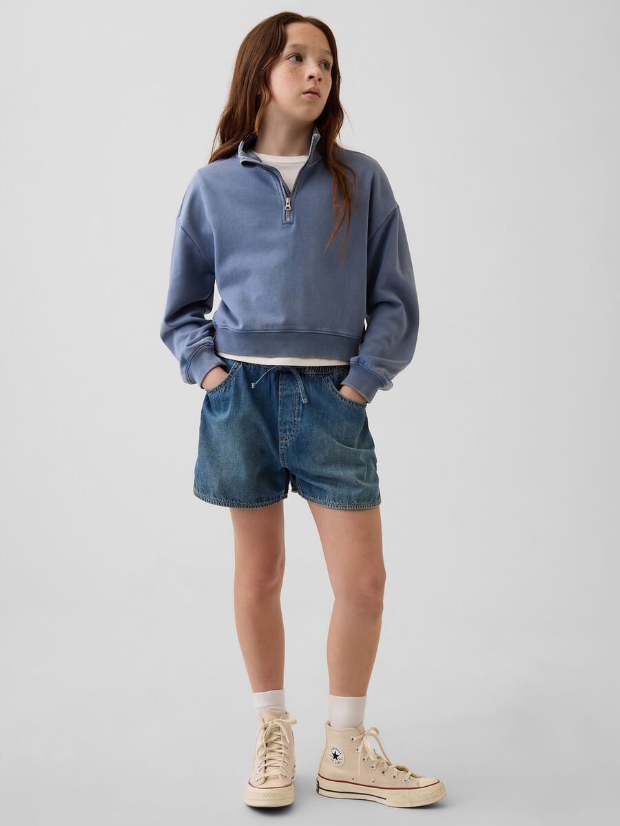 Pure cotton denim shorts Girl_0