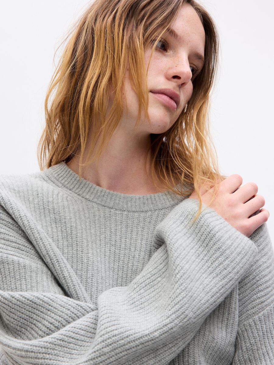Oversize ribbed pullover Woman_2