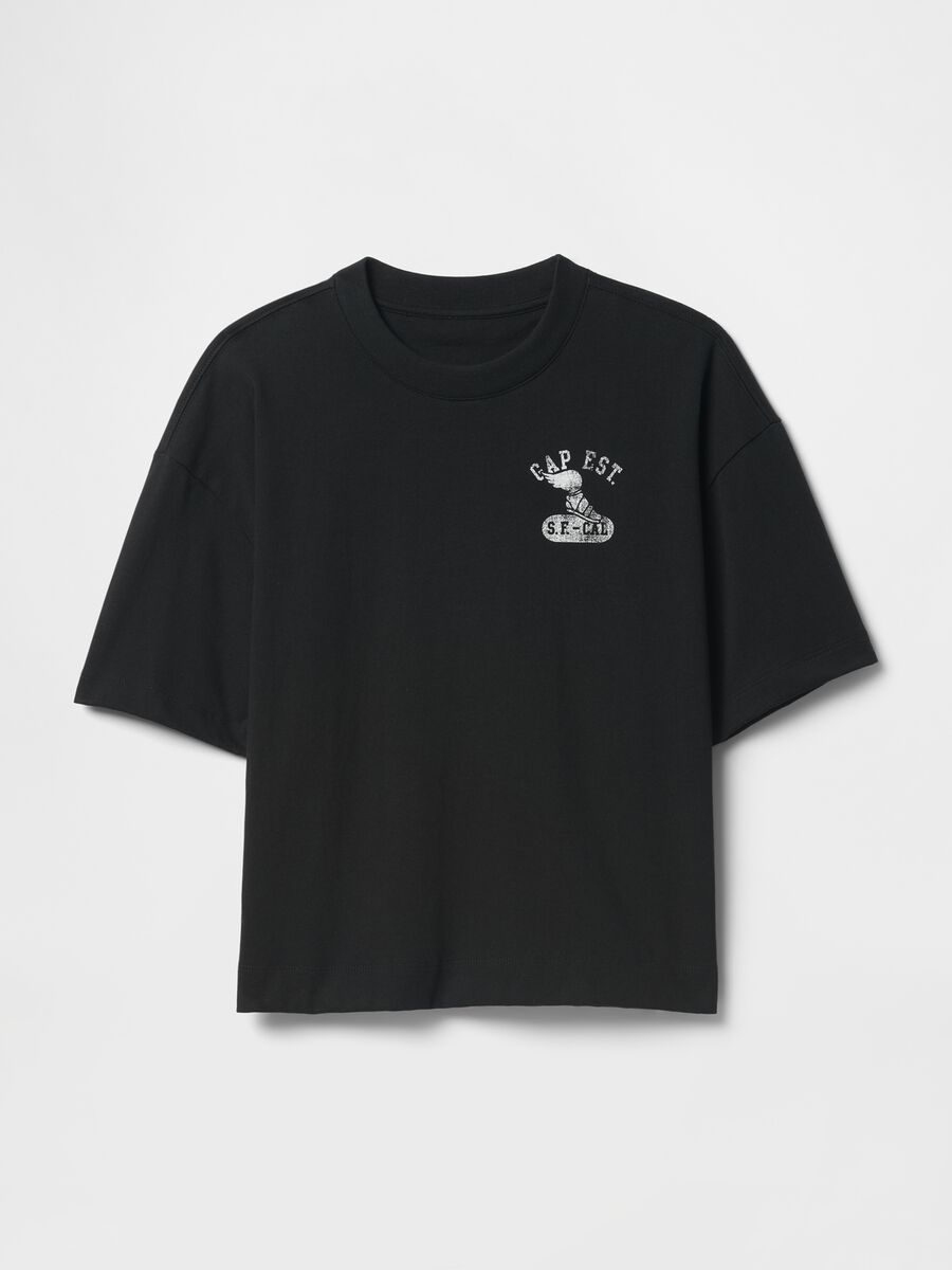 T-shirt nera GAP in cotone Donna_4