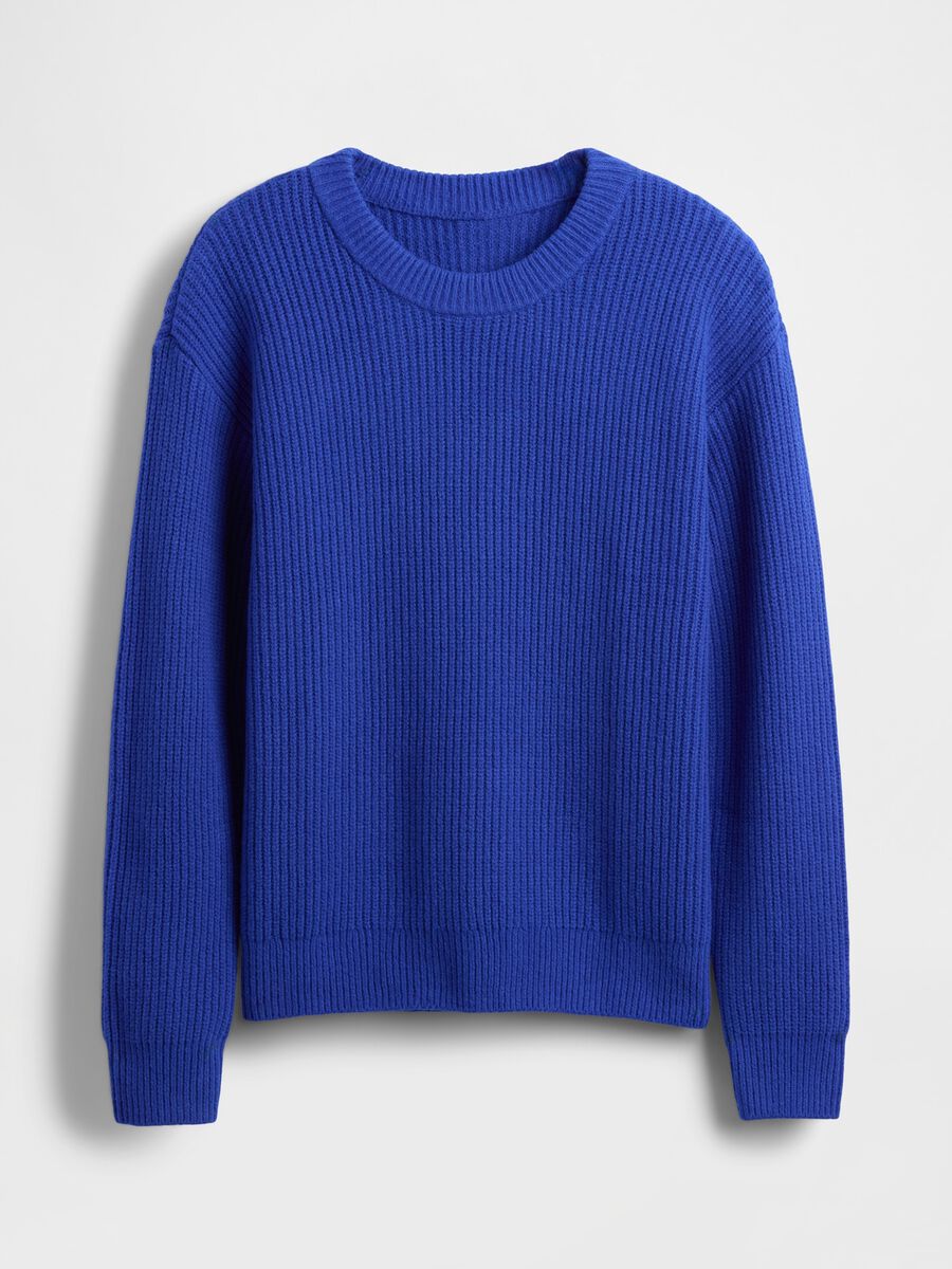 Maglione da bambino in misto cotone blu Bambino_3