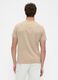 T-shirt beige in cotone a maniche corte_1