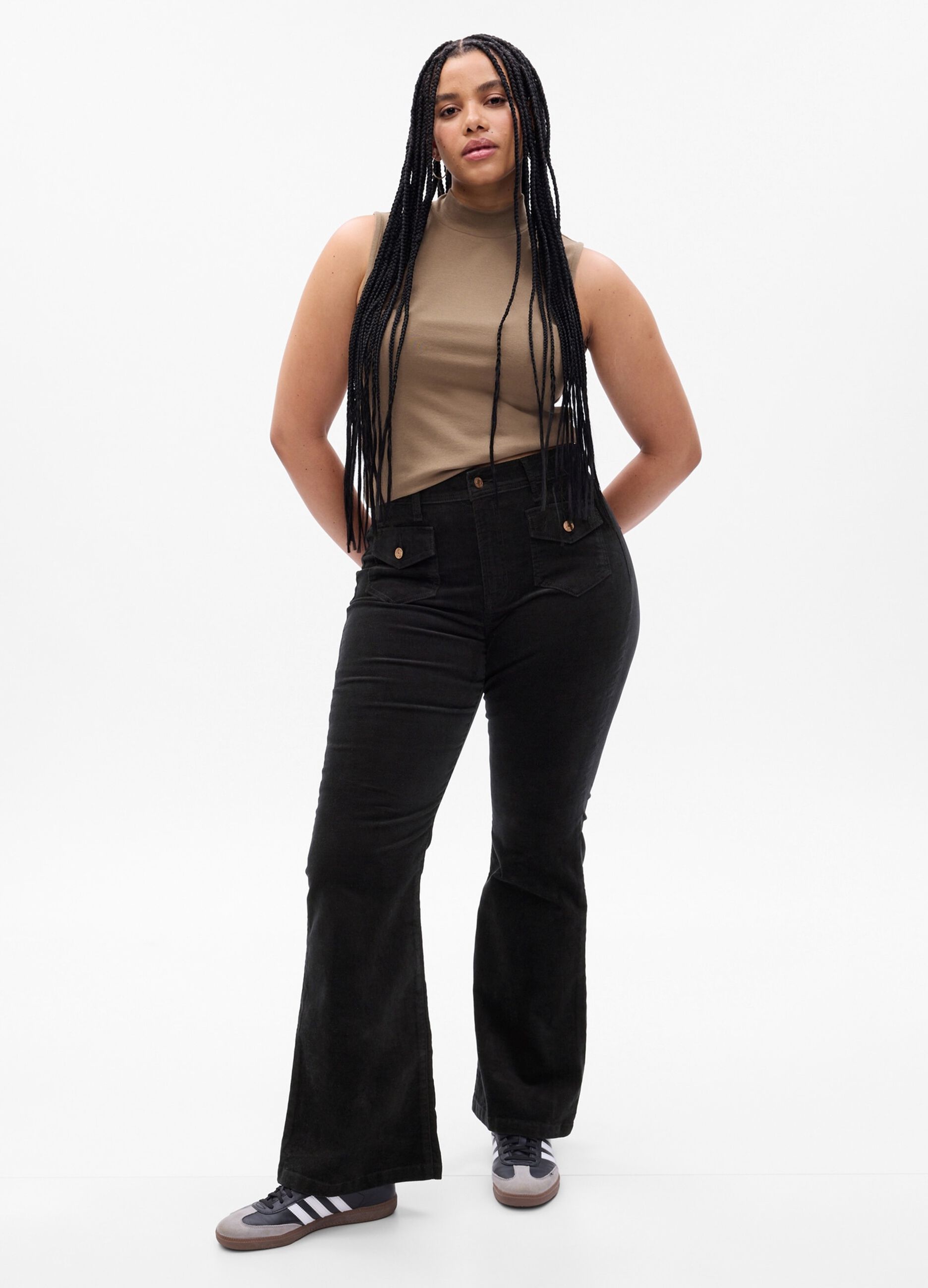 Pantaloni flare fit in corduroy_3