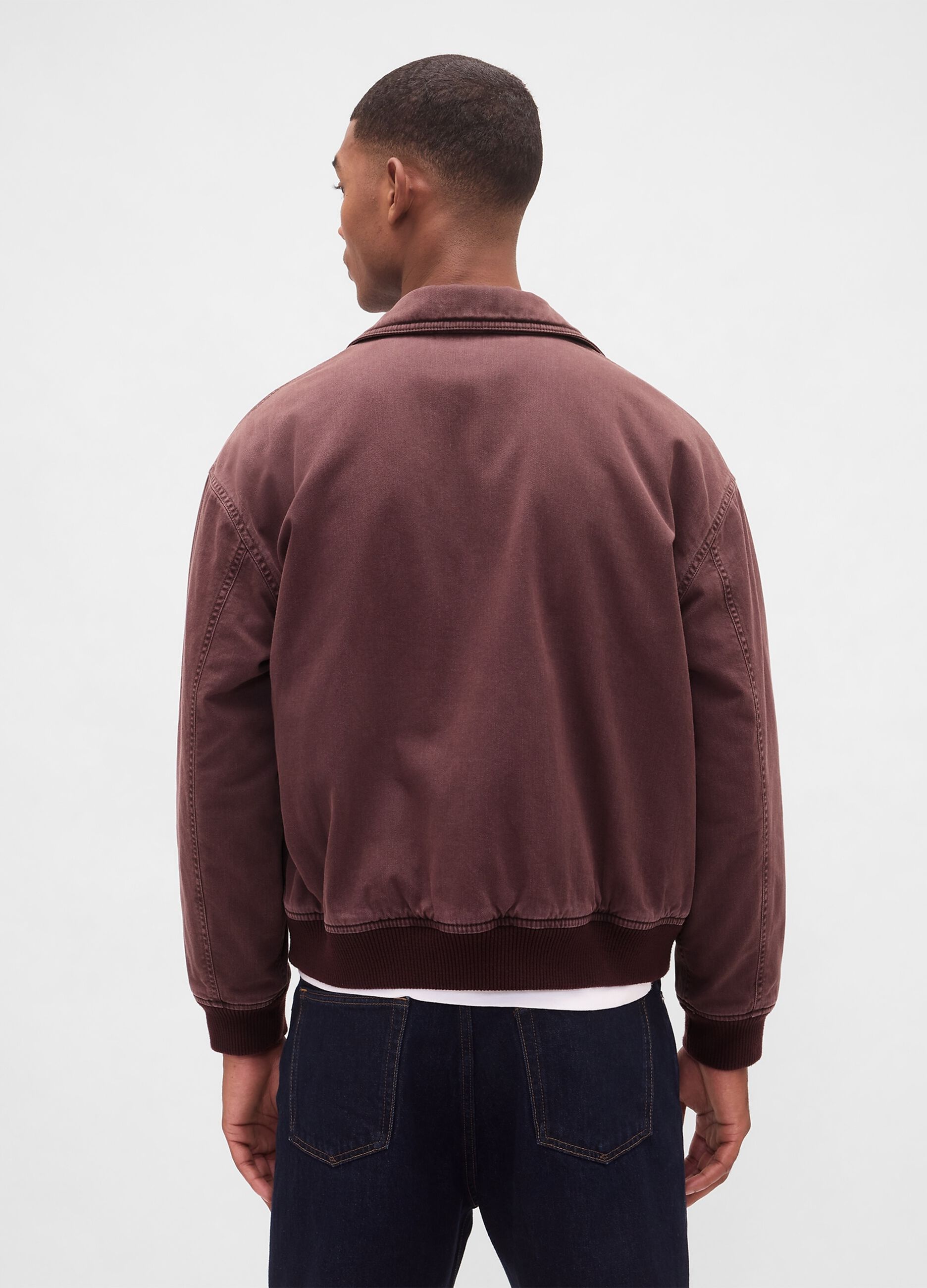 Giacca marrone in puro cotone_1