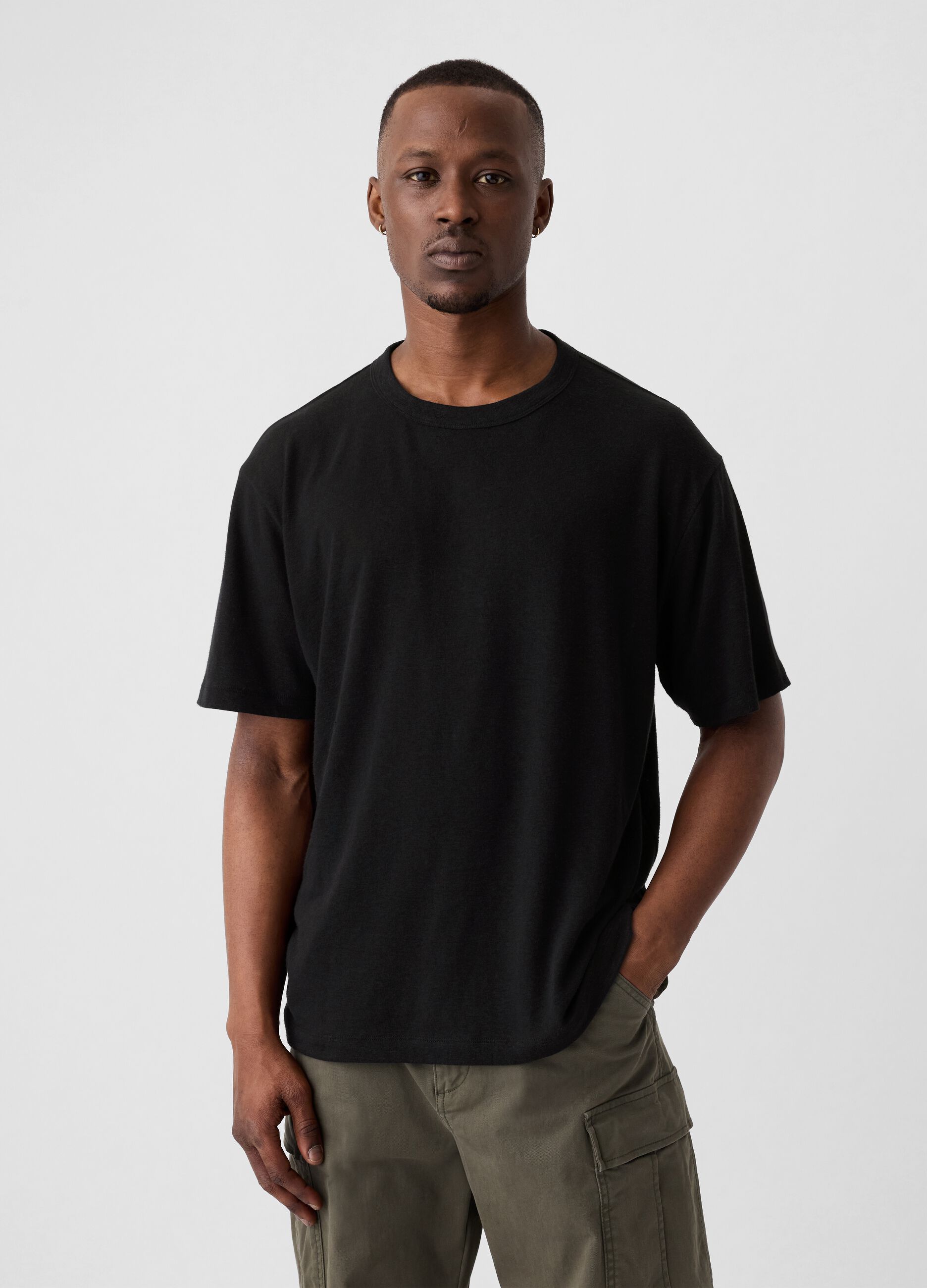 T-shirt in misto lino