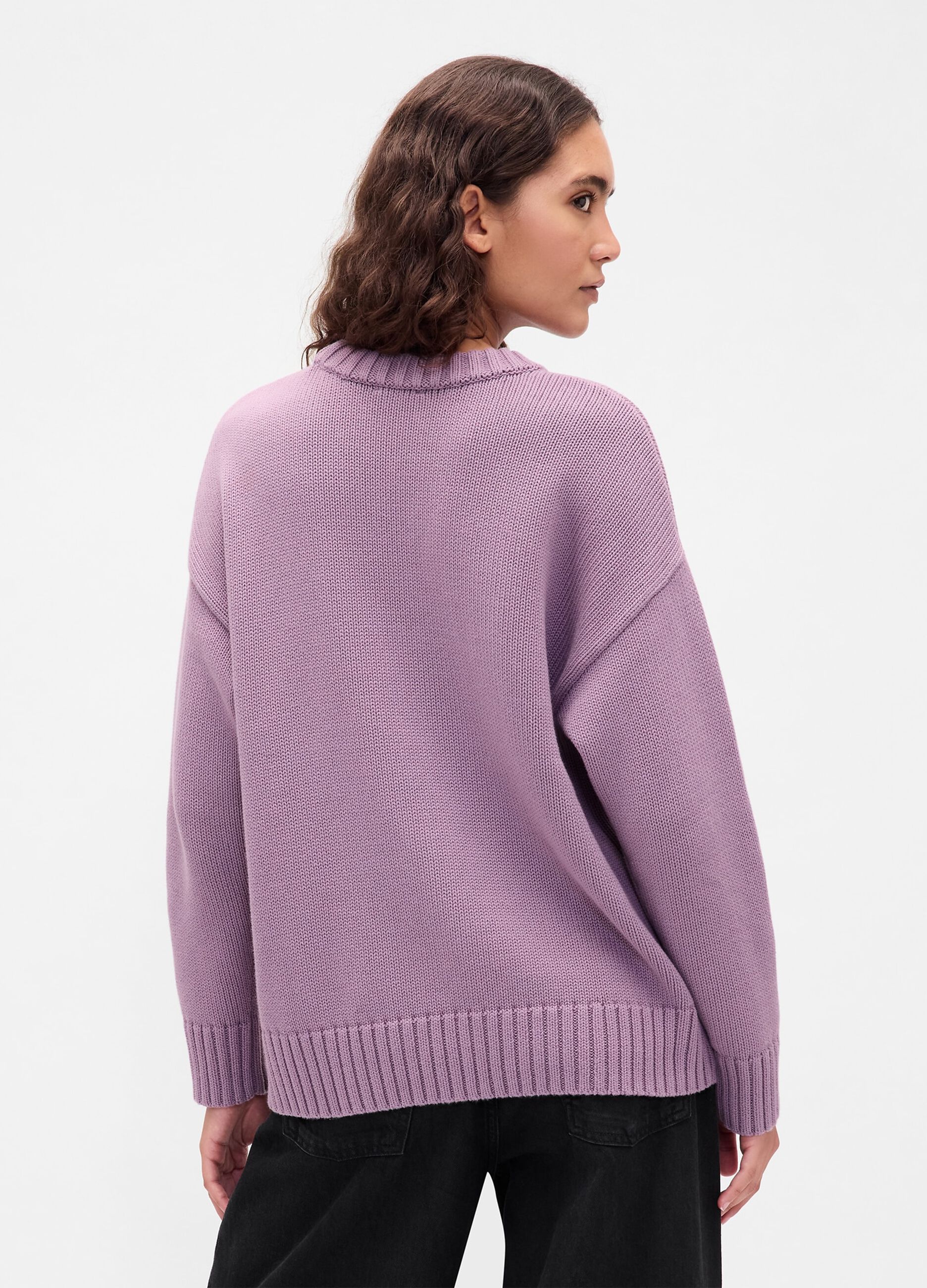 Maglione viola in cotone