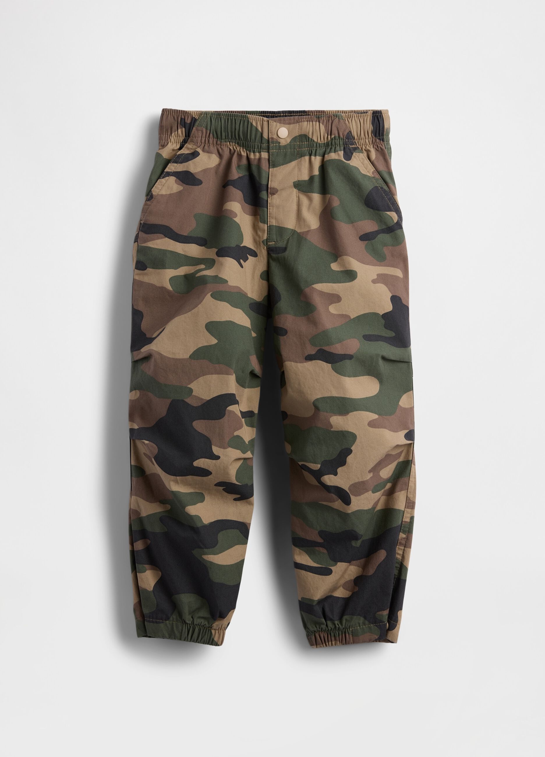 Pantaloni verde mimetico in cotone