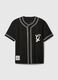 Baseball shirt with striped edging_4