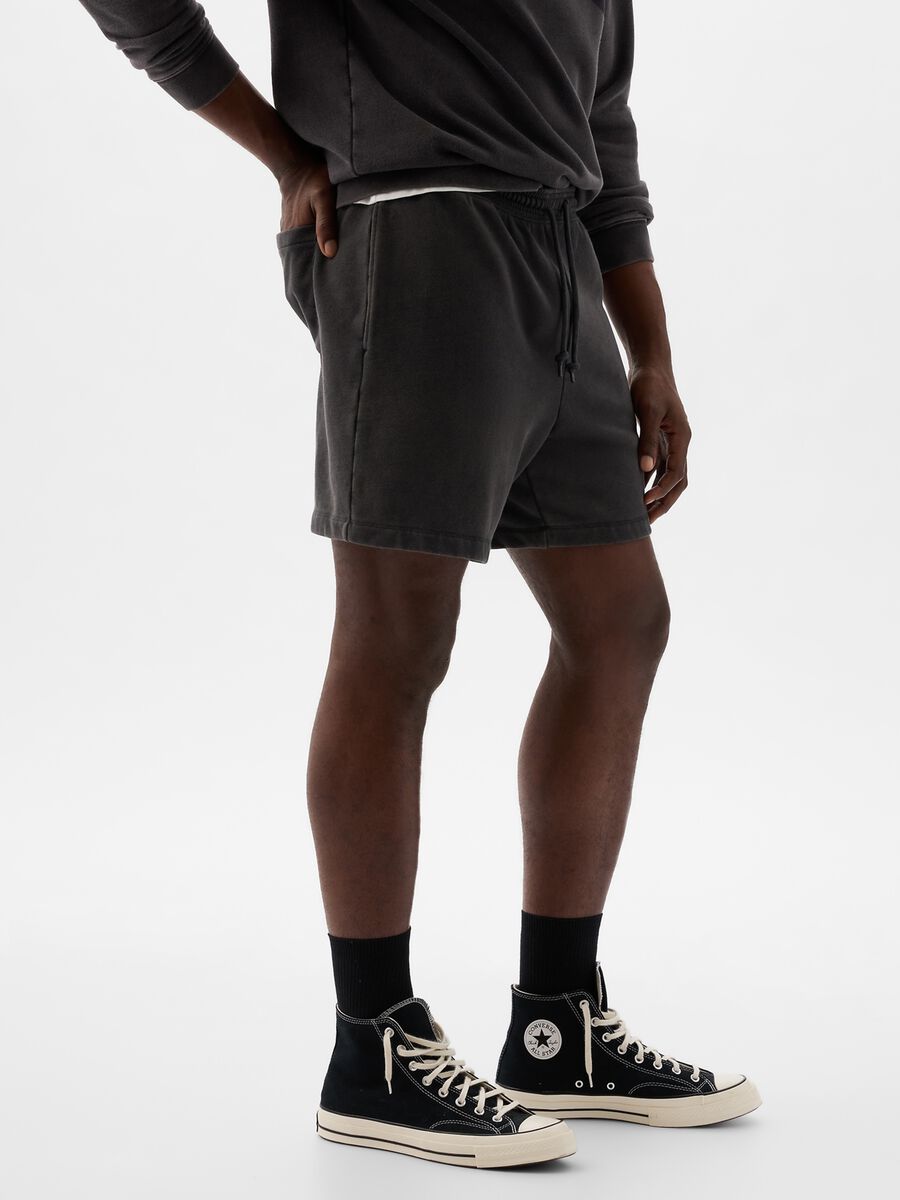 Bermuda jogger in felpa con coulisse Uomo_1