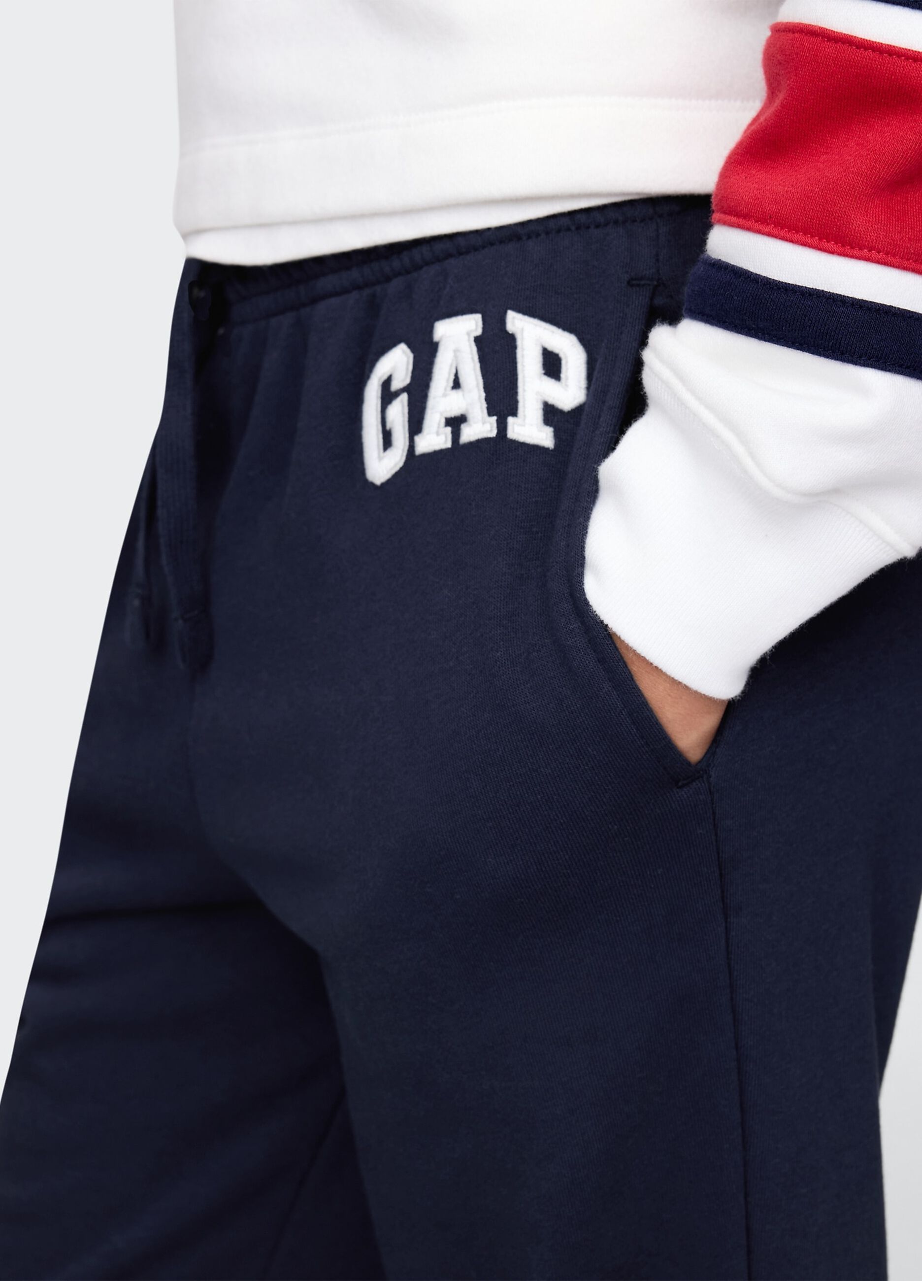 Pantaloni blu navy GAP Kids in misto cotone_3